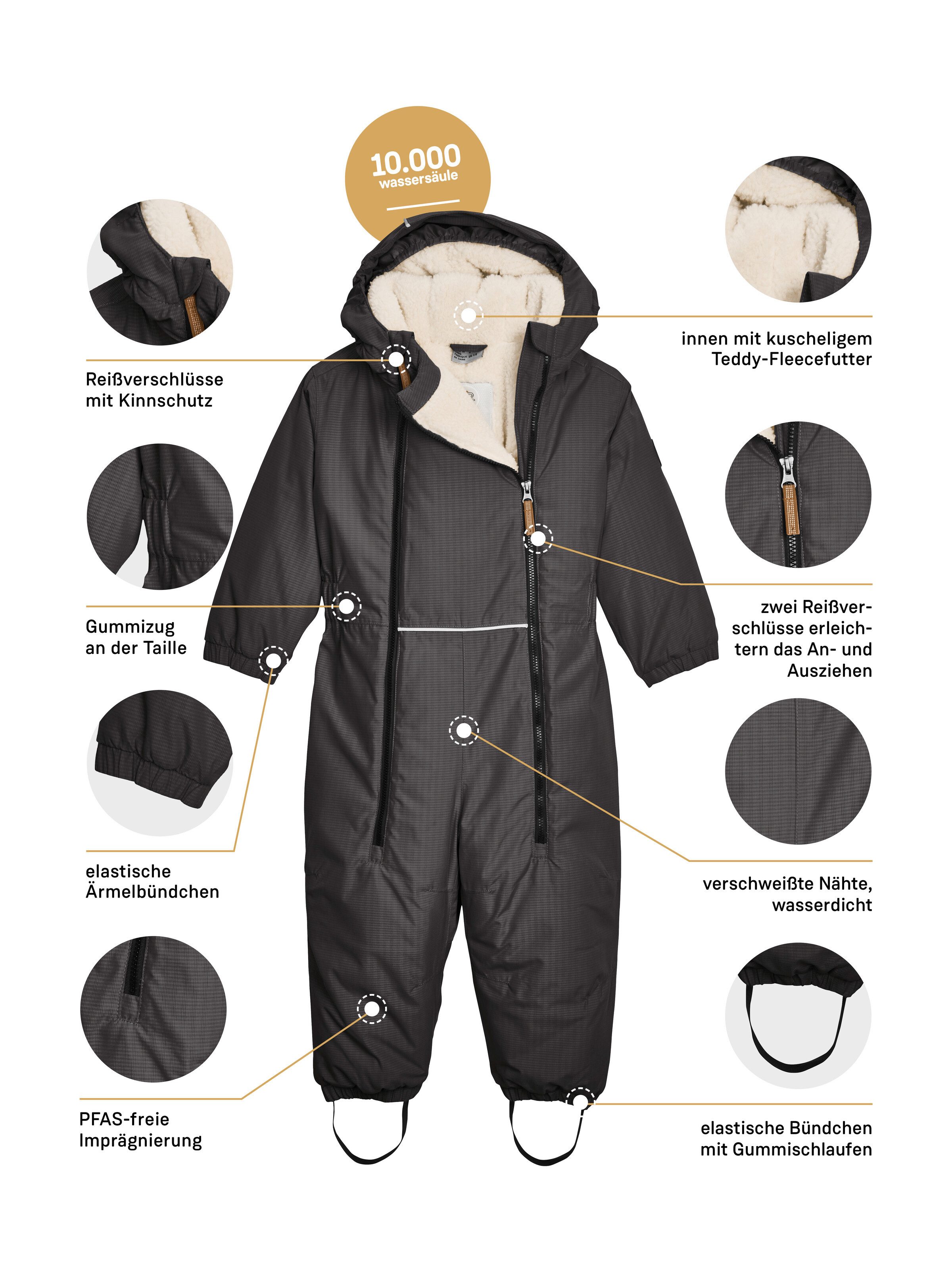 first instinct by killtec Jumpsuit FIOW 59 MNS ONPC Wind- en waterdichte overall met gelaste naden, PFAS-vrij