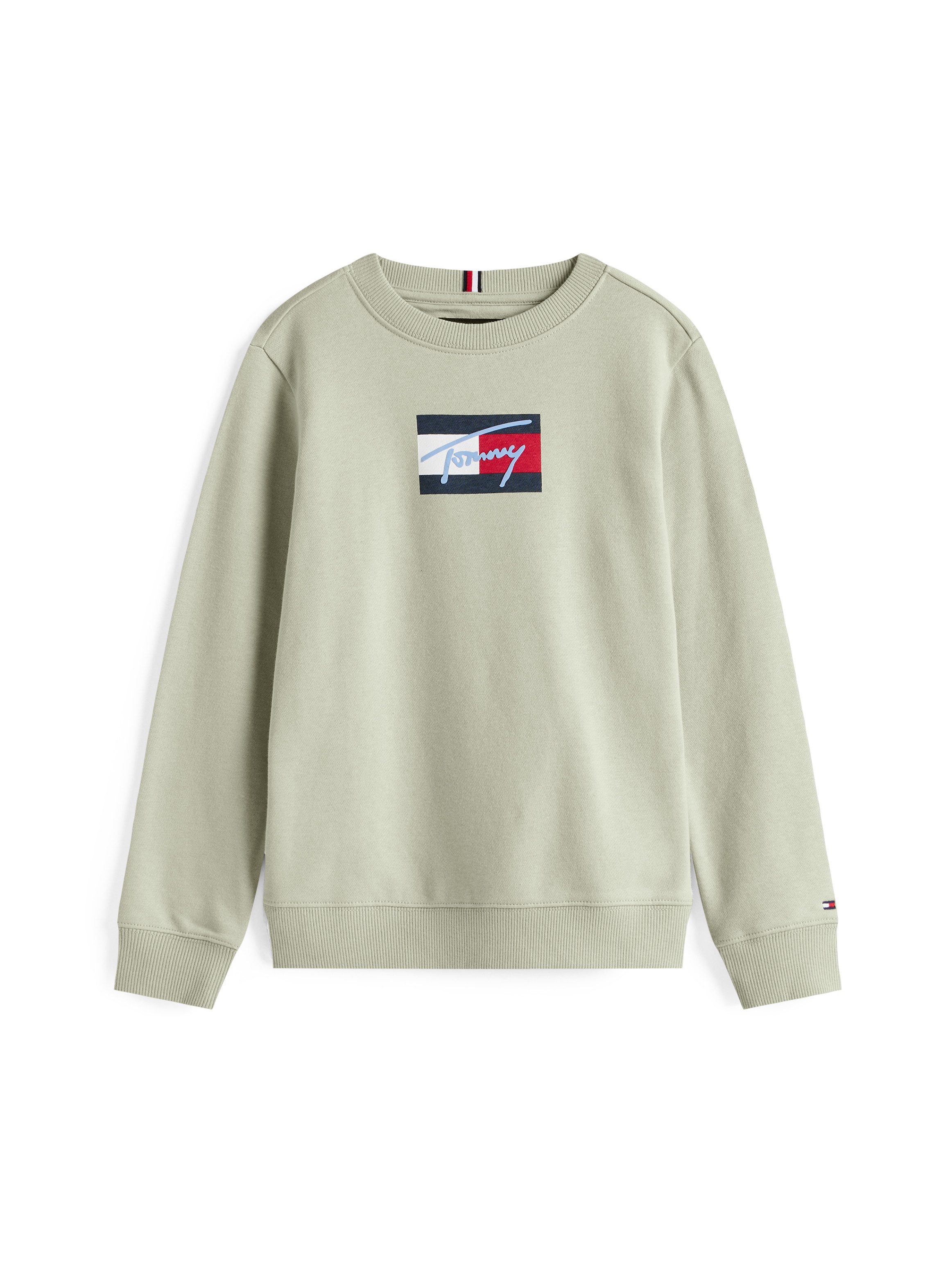 Tommy Hilfiger Sweatshirt TOMMY SCRIPT FLAG SWEATSHIRT voor kinderen tot 16 jaar, vlag-logo-print