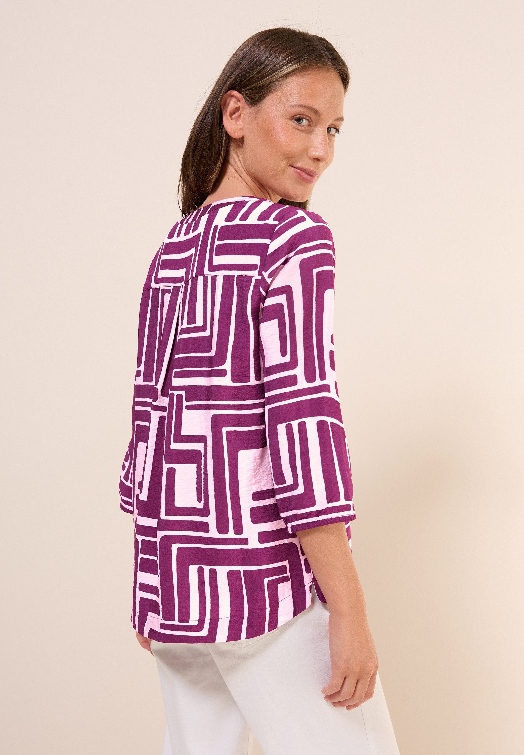 Cecil Gedessineerde blouse met grafisch patroon