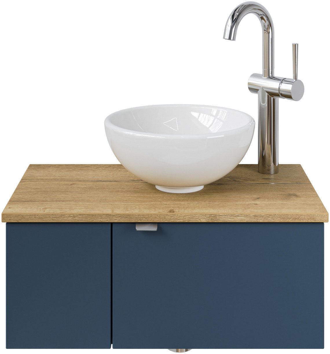Saphir Wastafelonderkast Serie 6915 wastafel met onderkast voor gastenbadkamer, tweede toilet (3-delig)
