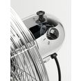 bestron staande ventilator dfs45s met draaifunctie in retrostijl, hoogte: 127 cm, oe 45 cm, 50 w, chroom zilver