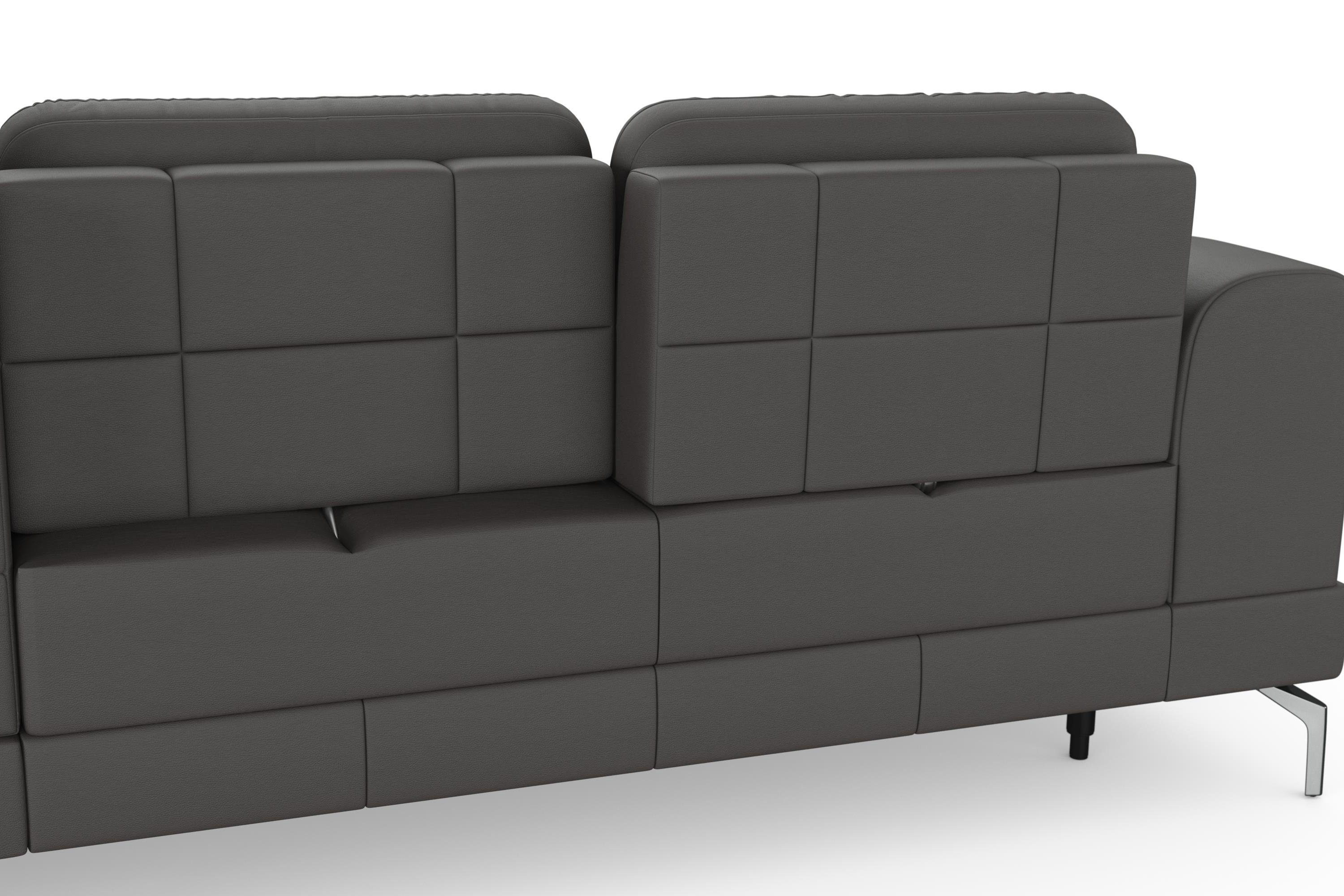 sit&more Hoekbank Bendigo L-vorm inclusief zitdiepteverstelling, bodemvrijheid 15 cm, 2 pootkleuren