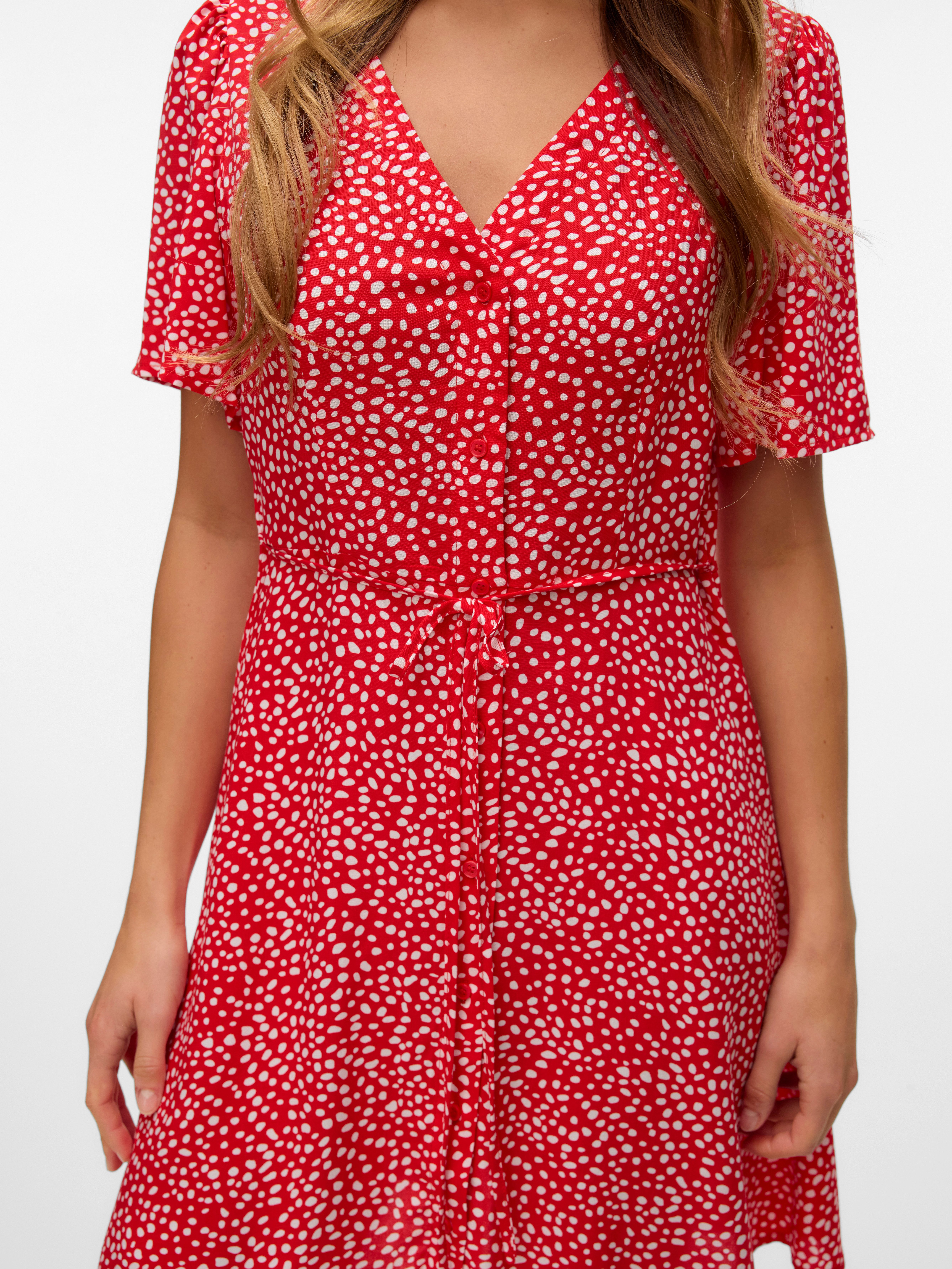 Vero Moda Mini-jurk VMALBA SS SHORT DRESS WVN NOOS