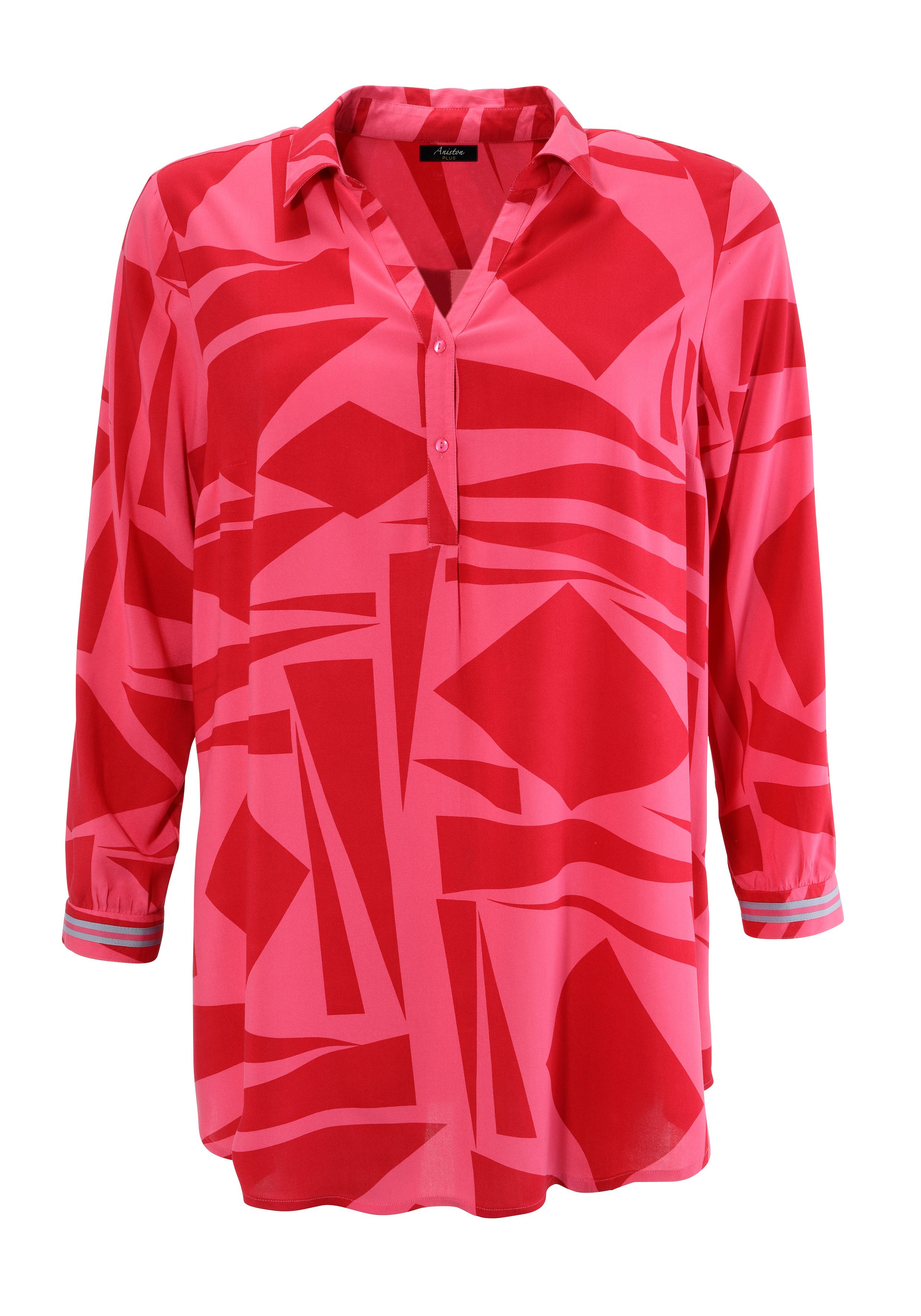 Aniston PLUS Lange blouse met kleurrijke, grootvlak print