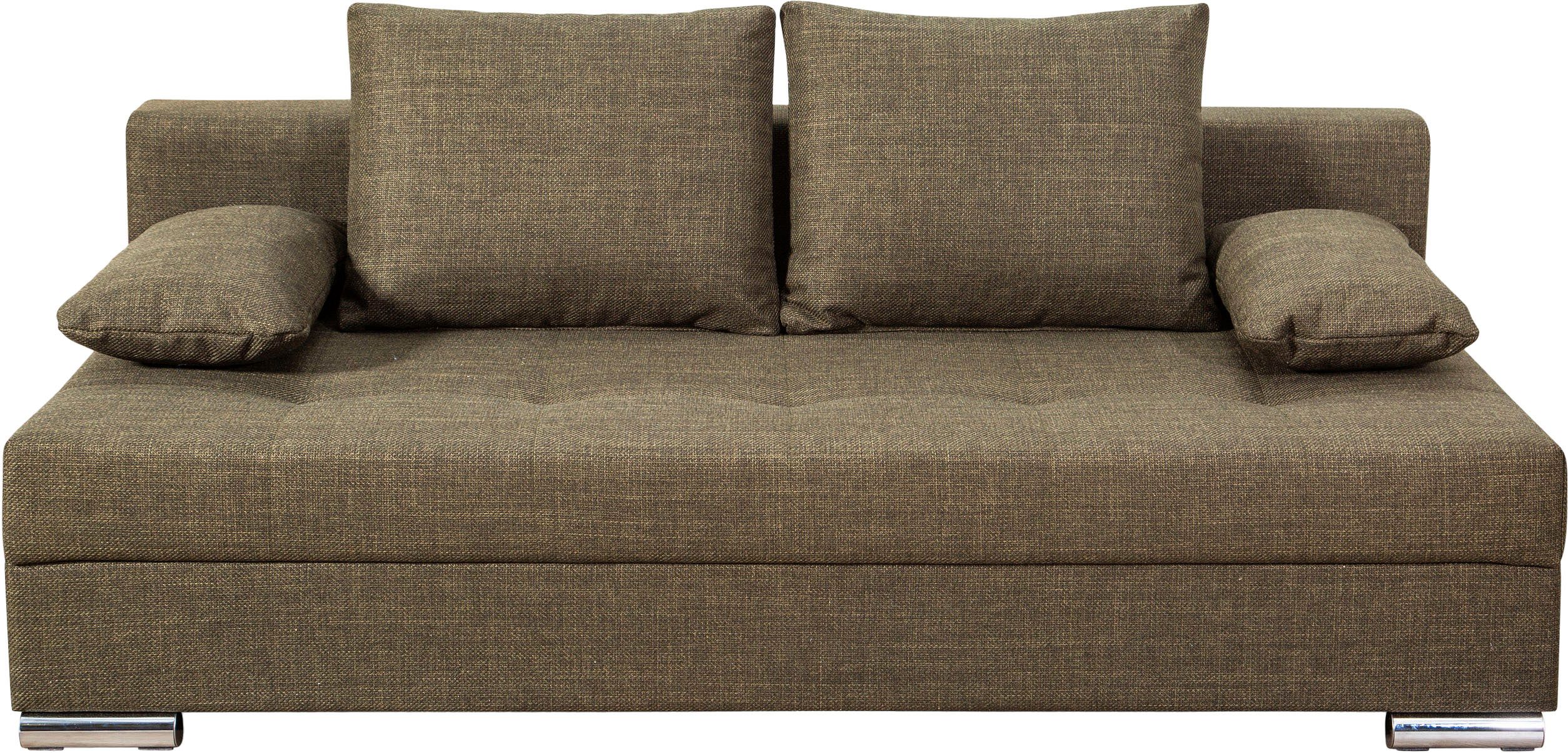COLLECTION AB Slaapbank Tania met bedfunctie en bedlade comfortabele zitcomfort: veren-kern bekleding, inclusief rugkussen
