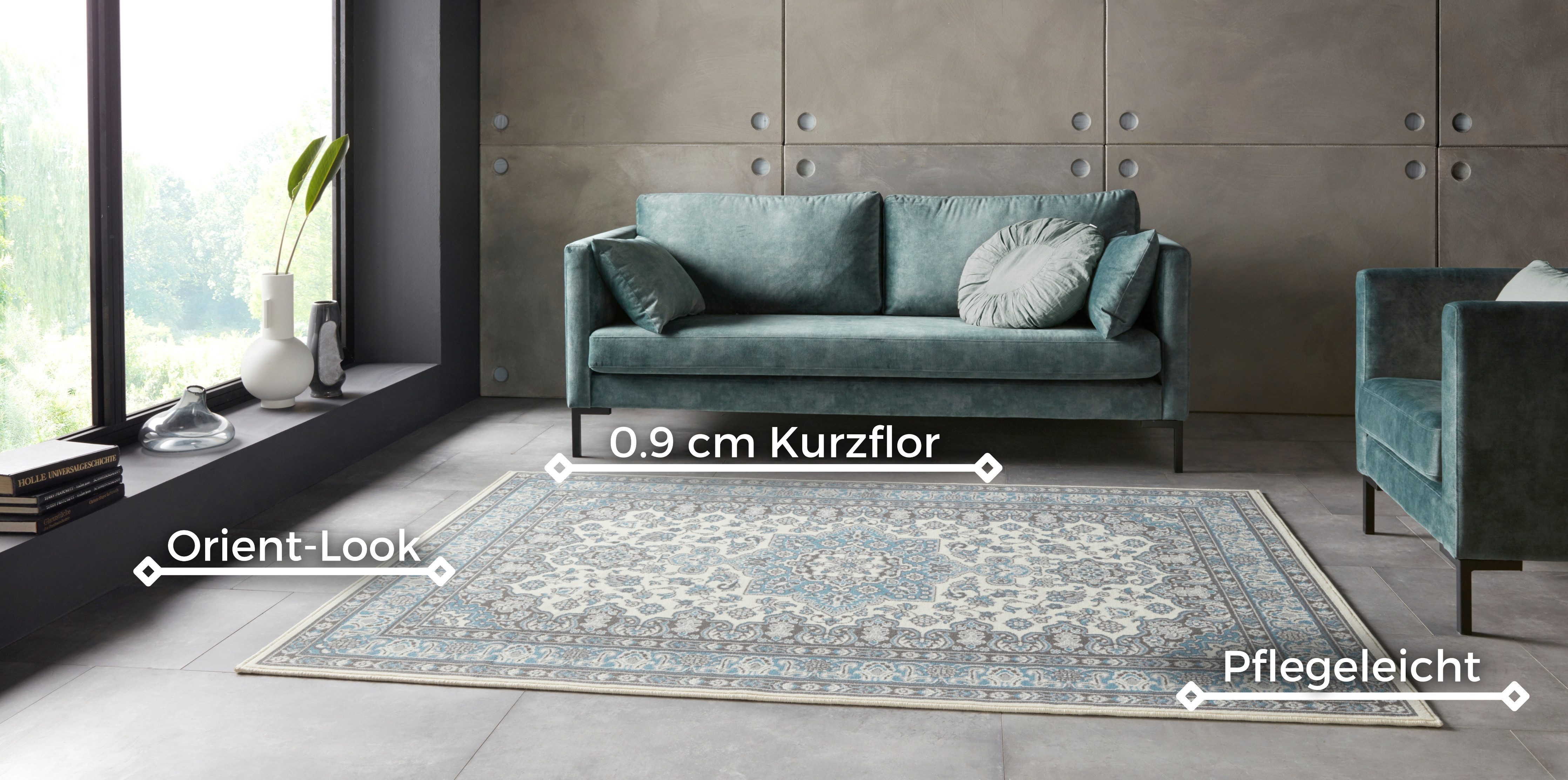 NOURISTAN Vloerkleed Parun Täbriz Kortpolig, orient, loper, vintage, eetkamer, woonkamer, gang