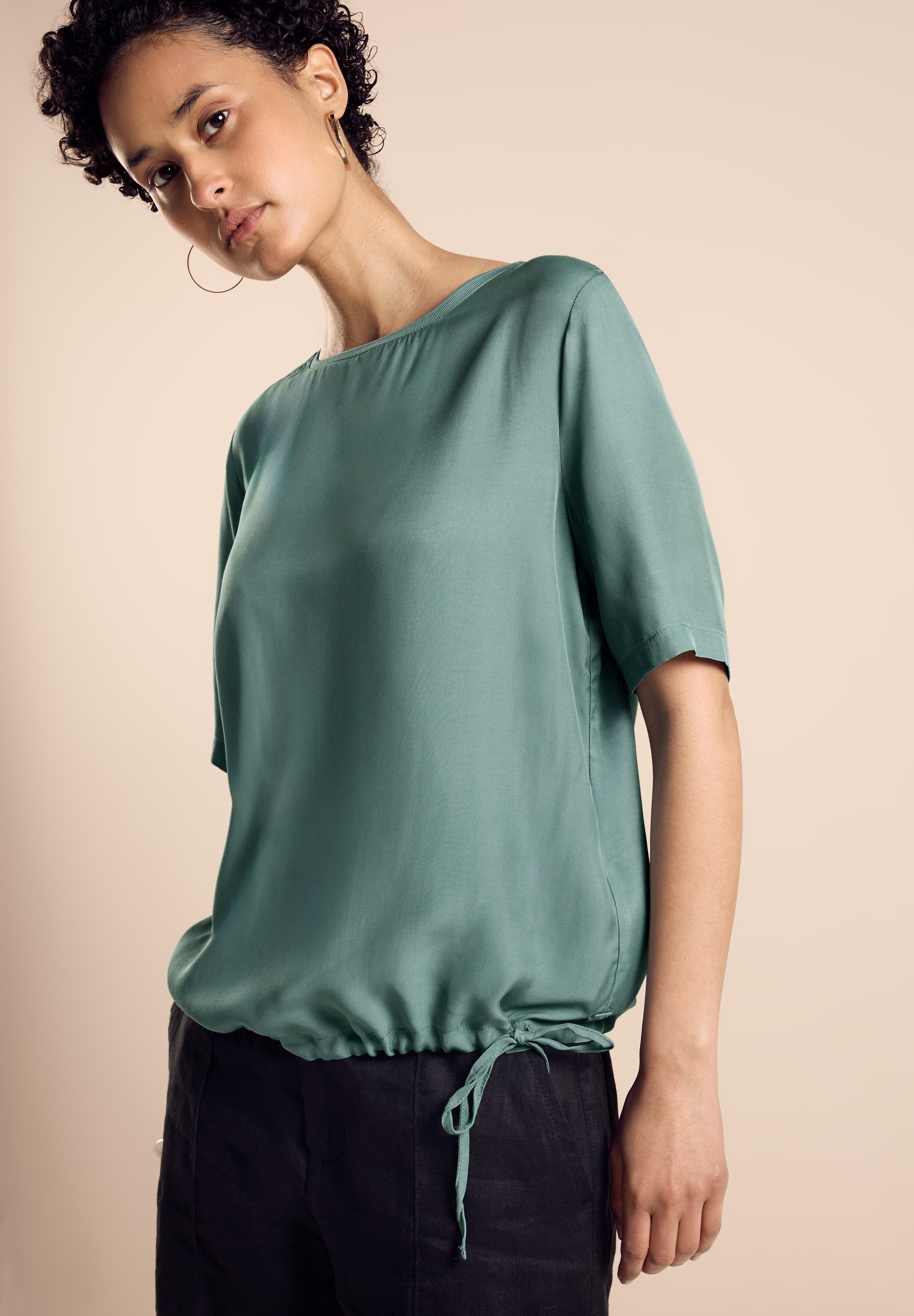 STREET ONE Shirtblouse met een rijgkoord