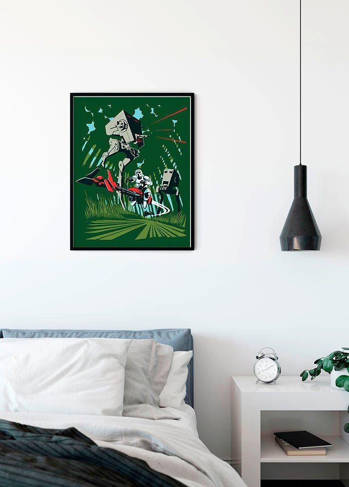 Komar Wanddecoratie Star Wars Classic Vector Endor Wanddecoratie voor de kinderkamer - zonder lijst (1 stuk)