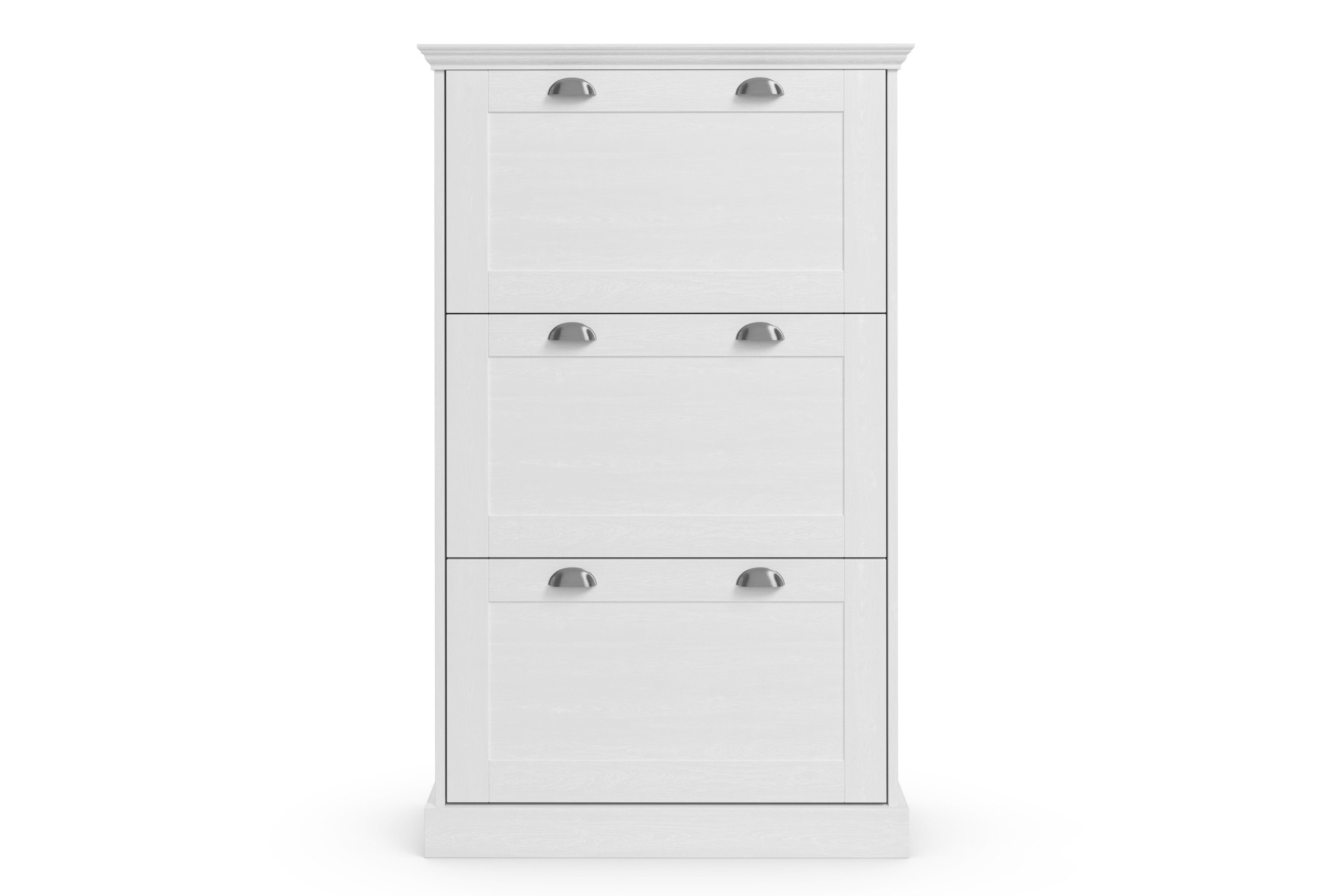Home affaire Schoenenkast Motala met 3 kleppen, plaats voor 18-20 paar schoenen, breedte 80 cm, hoogte 132 cm