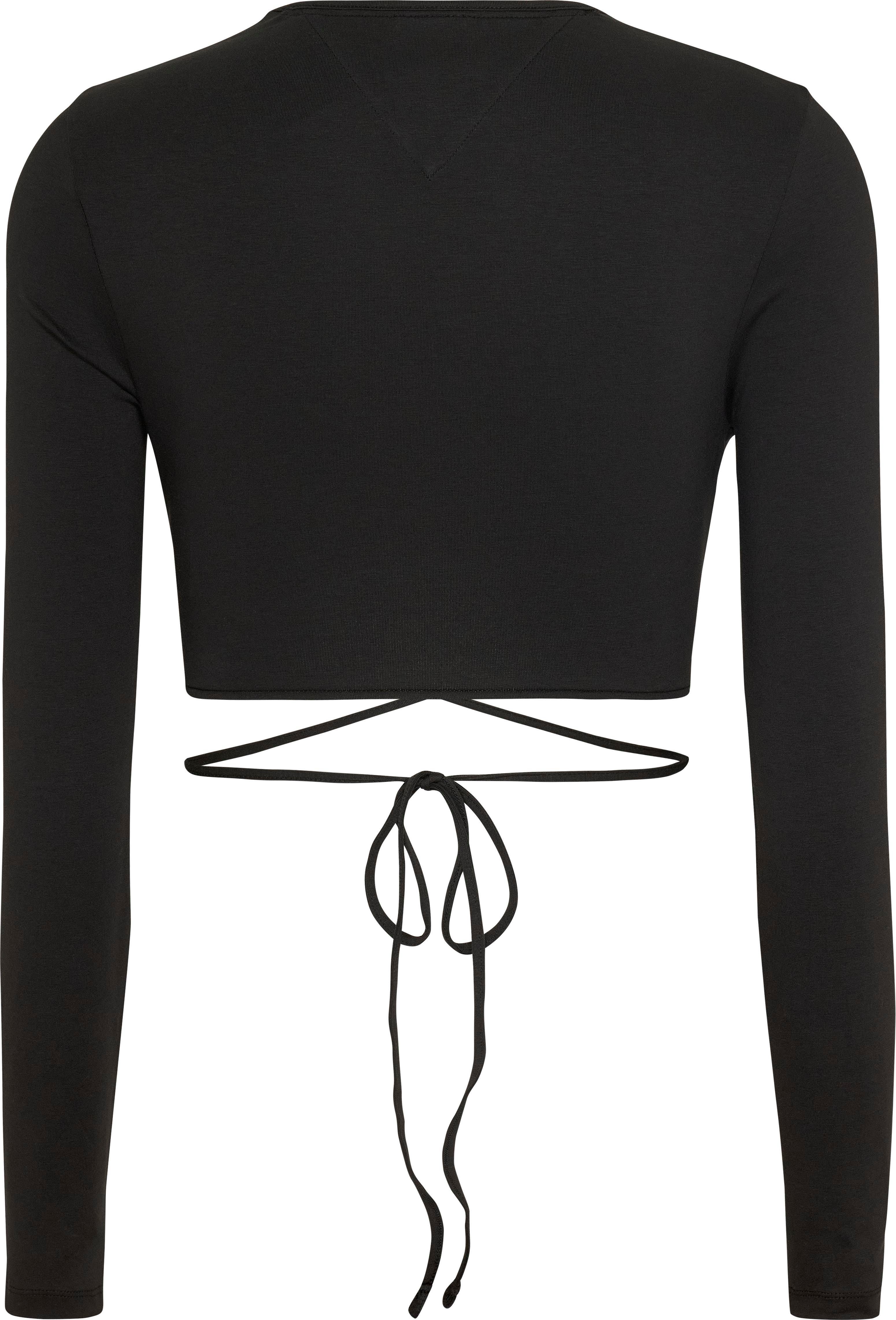TOMMY JEANS Shirt met lange mouwen TJW TIE WRAP TOP met tommy jeans-merklabel
