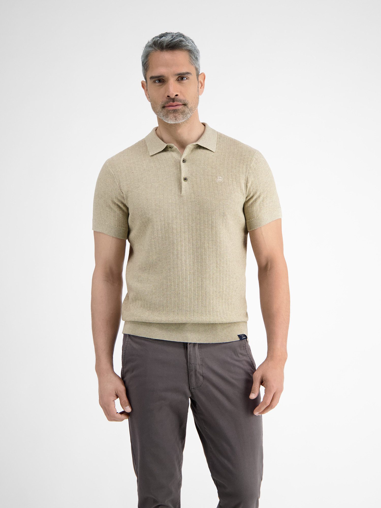 Lerros Poloshirt LERROS Gebreide polo met klassiek geknoopte kraag