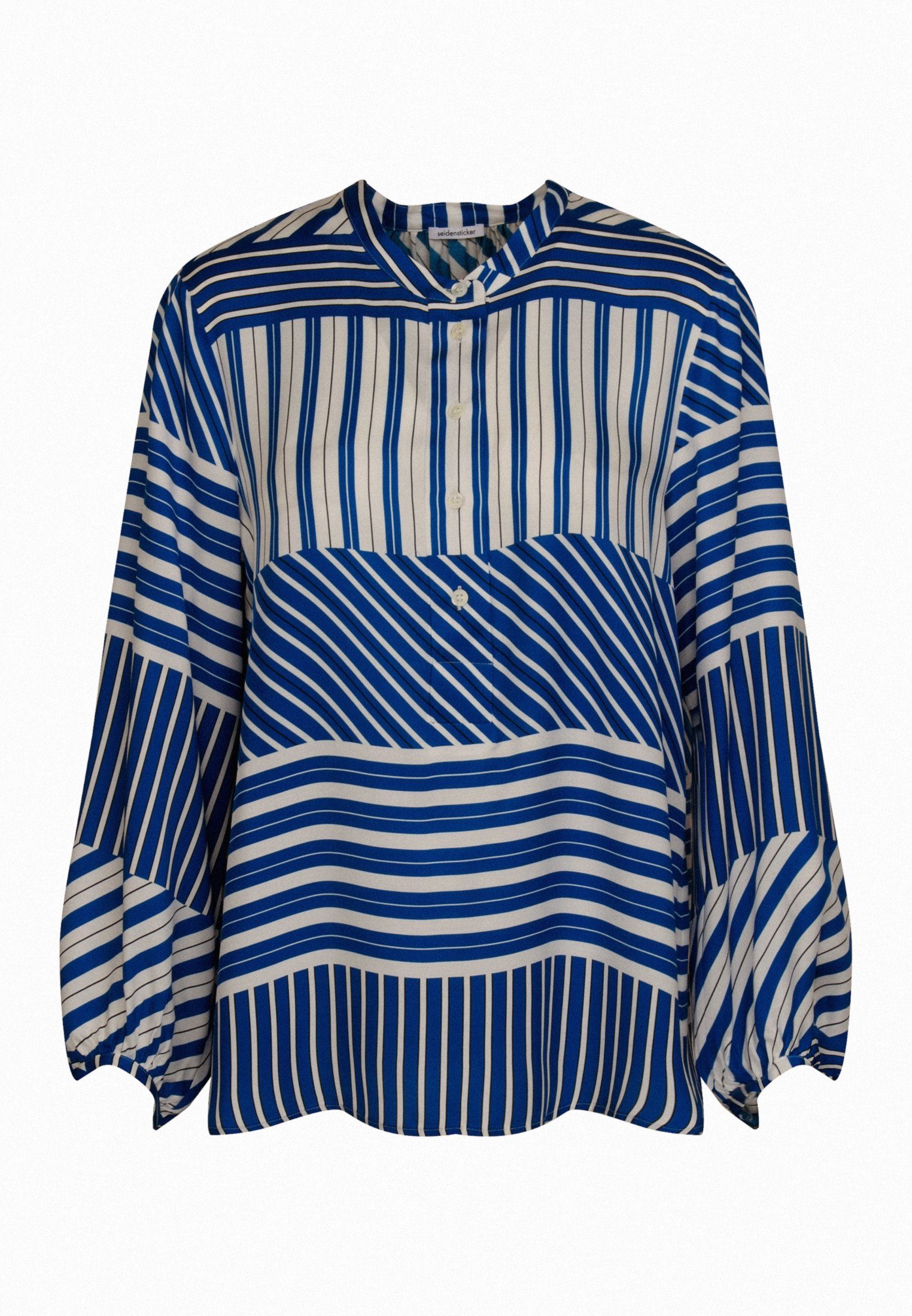 seidensticker Klassieke blouse Zwarte roos Tunika met geplaatste strepen
