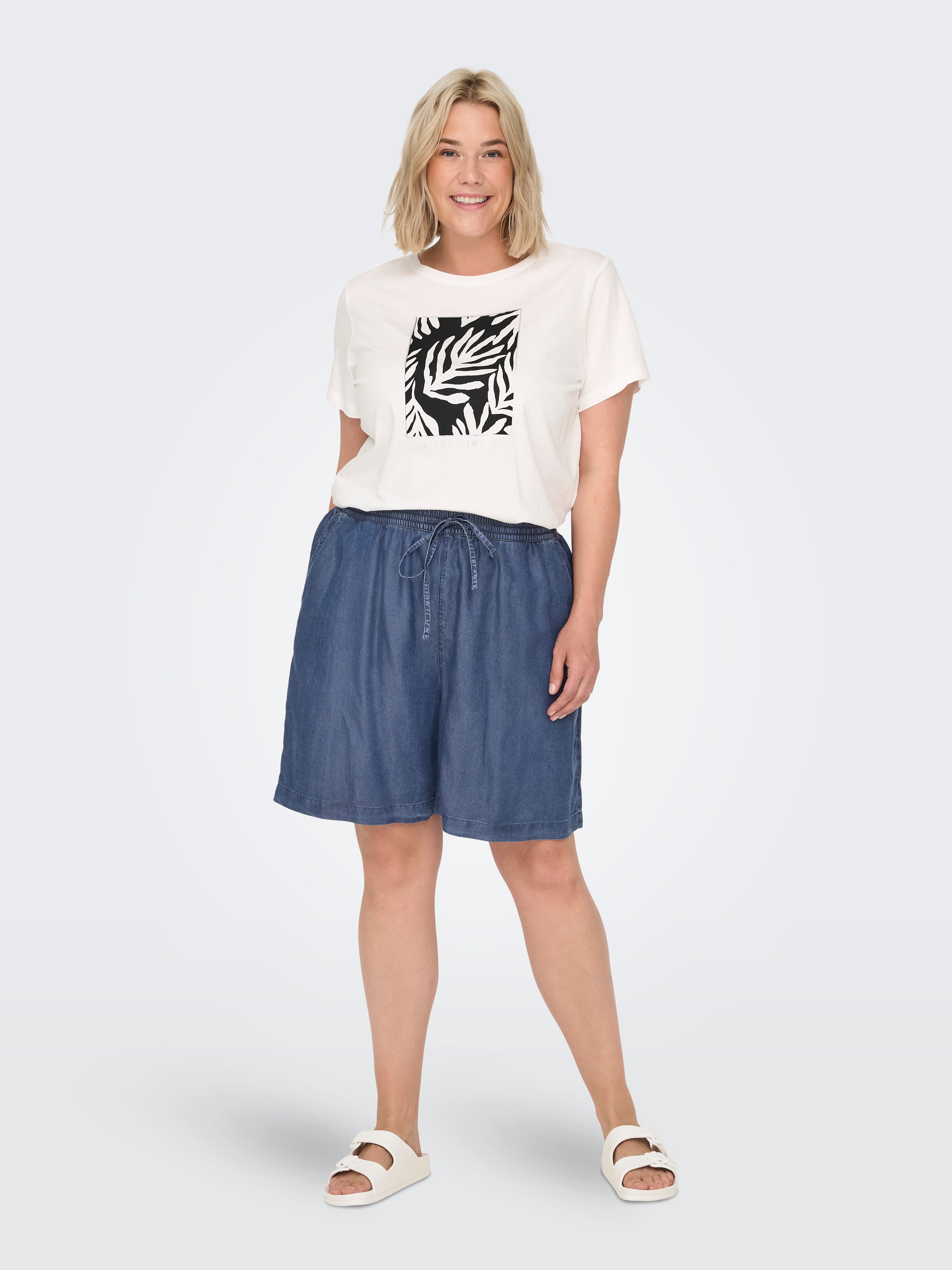 ONLY CARMAKOMA Short CARPEMA LIFE LYOCELL DNM SHORTS YOK