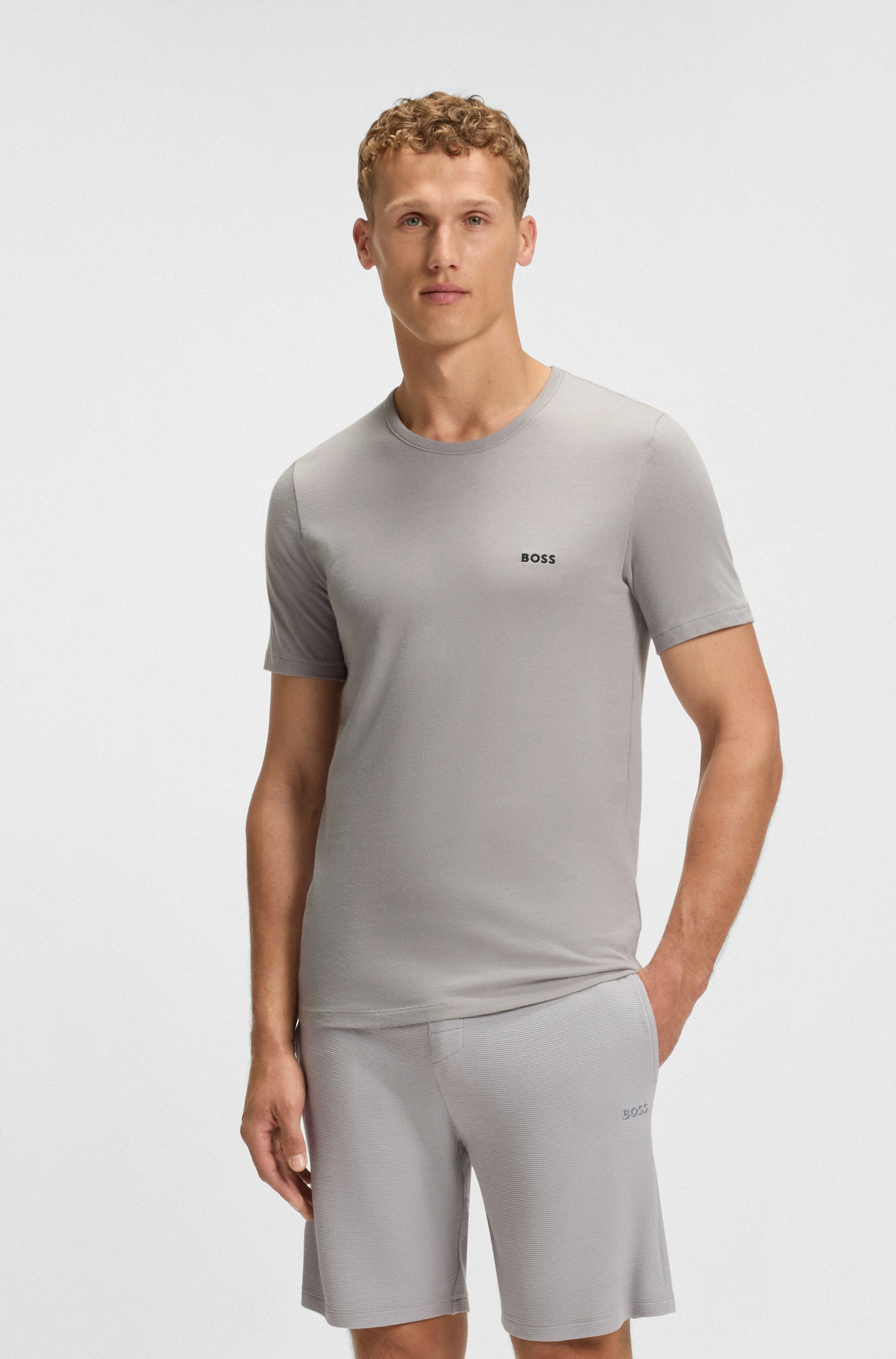 BOSS T-shirt TShirtRN 3P Classic met boss borduurwerk (set, 3-delig)