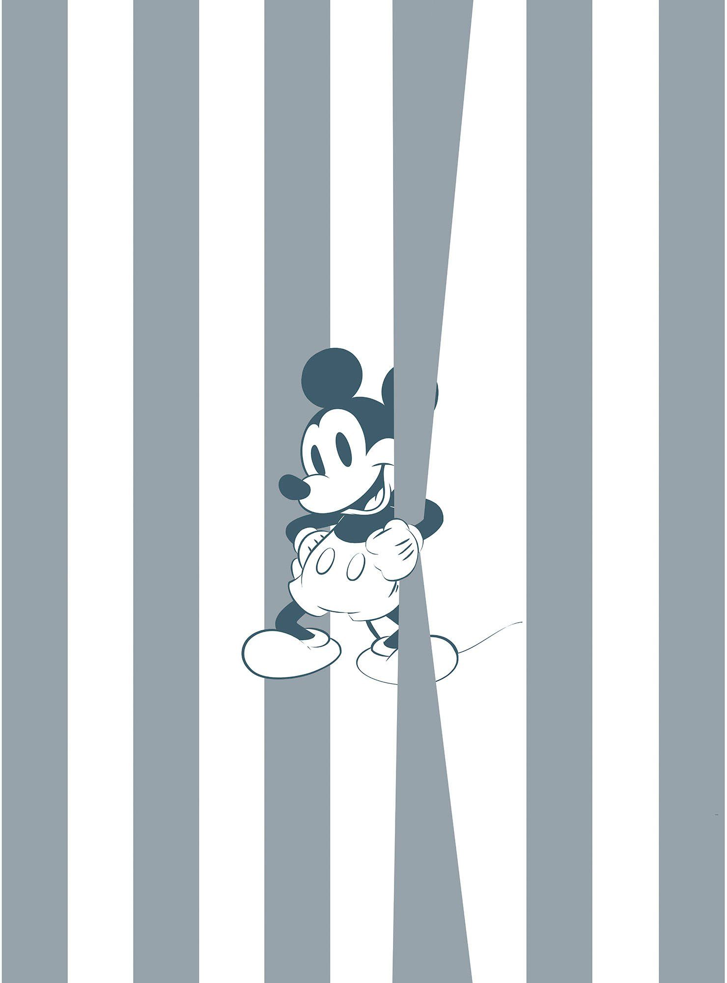 Komar Vliesbehang Digitale print vlies - Mickey Offbeat - Afmeting 200 x 250 cm (1 stuk) zelfklevend behang multicolor