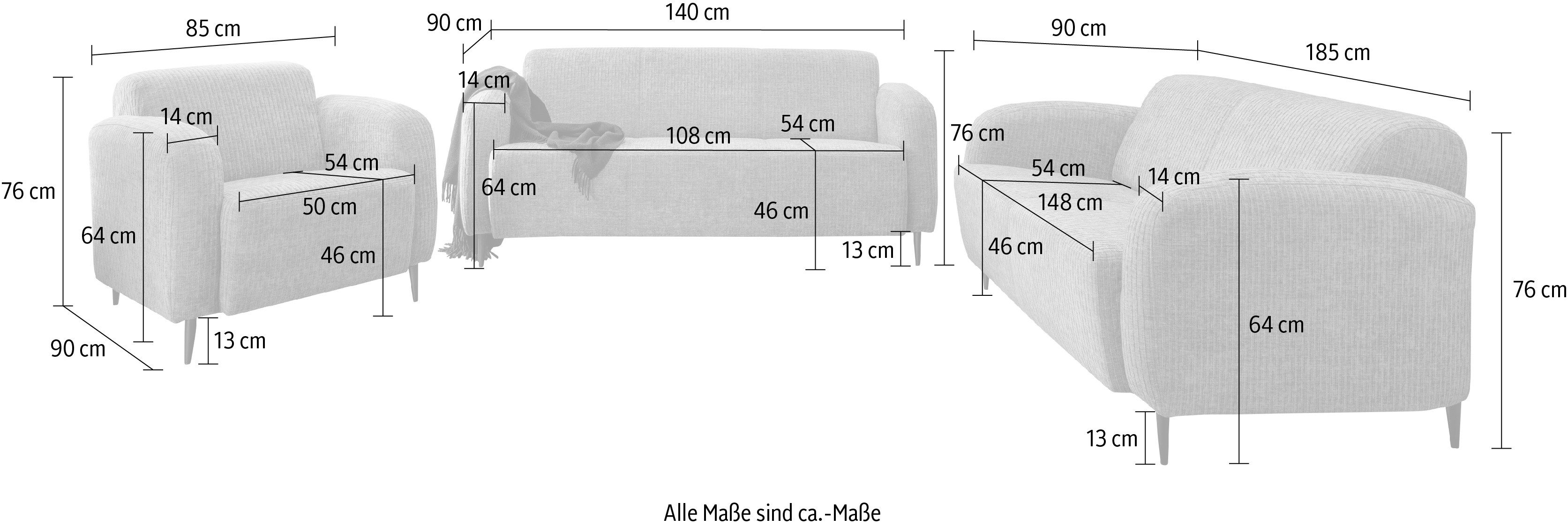 INOSIGN Zithoek Marron ook afzonderlijk verkrijgbaar (set, 3-delig)