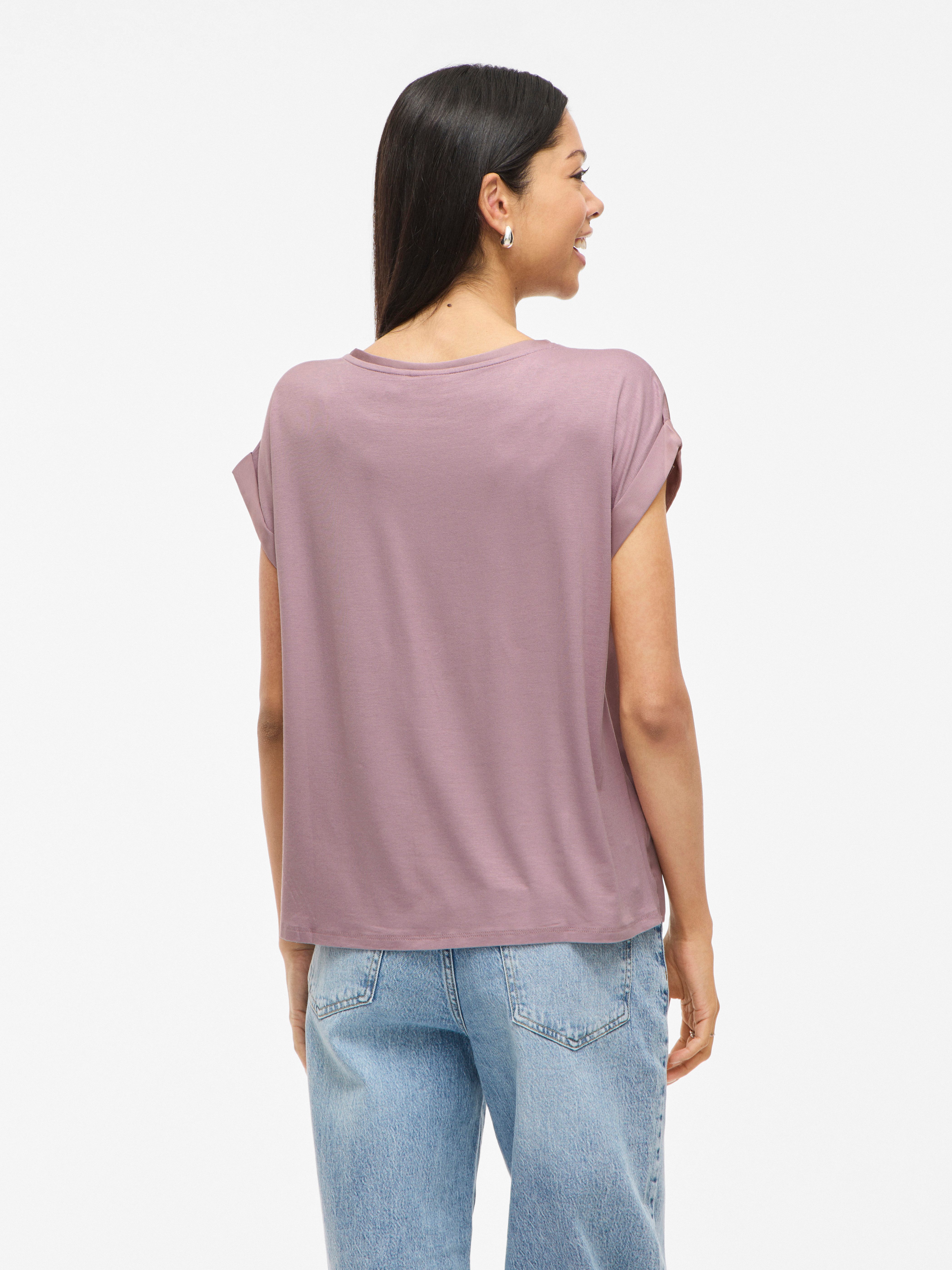 Vila Shirt met korte mouwen VIELLETTE S/S SATIN TOP - NOOS