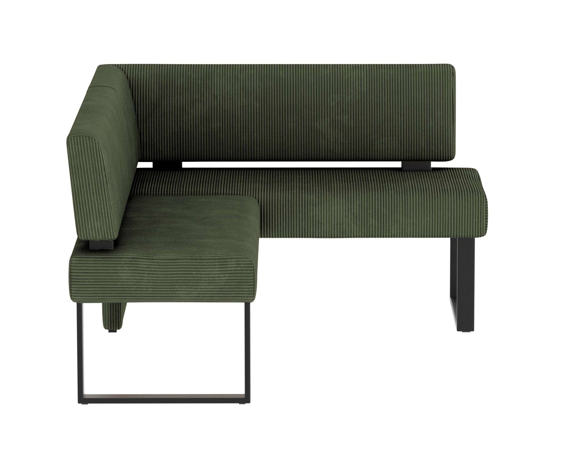 Home affaire Eethoek Oliver Hoekbank met golfvering in de zitting, tafel massief eiken (set, 4-delig)