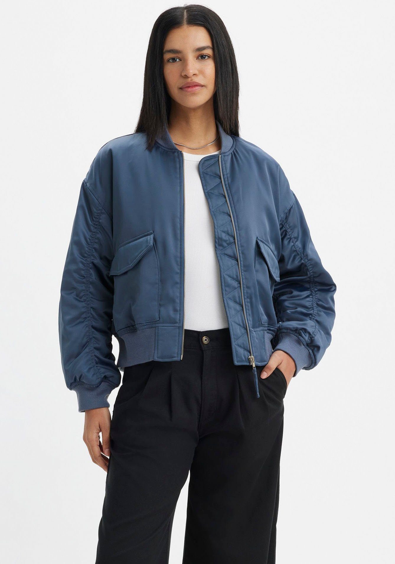 Levi's Jack in collegestijl ANDY TECHY JACKET dames blousons maat L (40) blauw