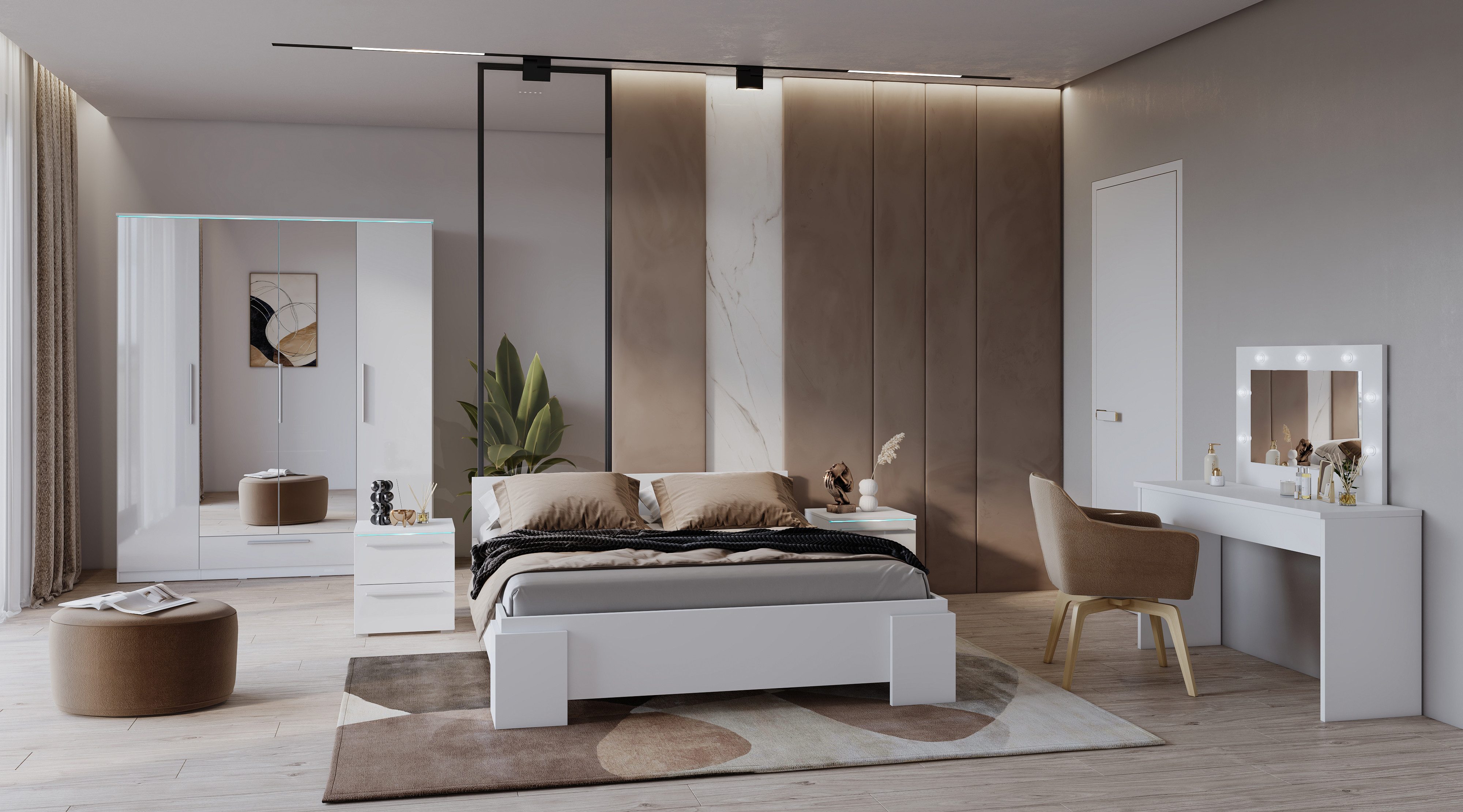 INOSIGN Bedframe India, FSC-gecertificeerd houtmateriaal, gemaakt in Europa Tweepersoonsbed 160x200 of 180x200 cm, wit of leisteenkleurig