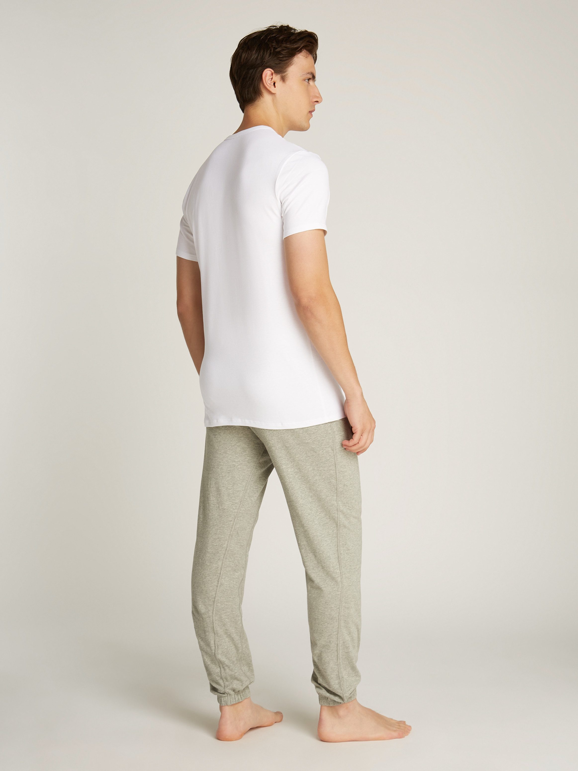 Calvin Klein T-shirt S/S CREW NECK 3PK met logo aan de zoom (3-delig, Set van 3)