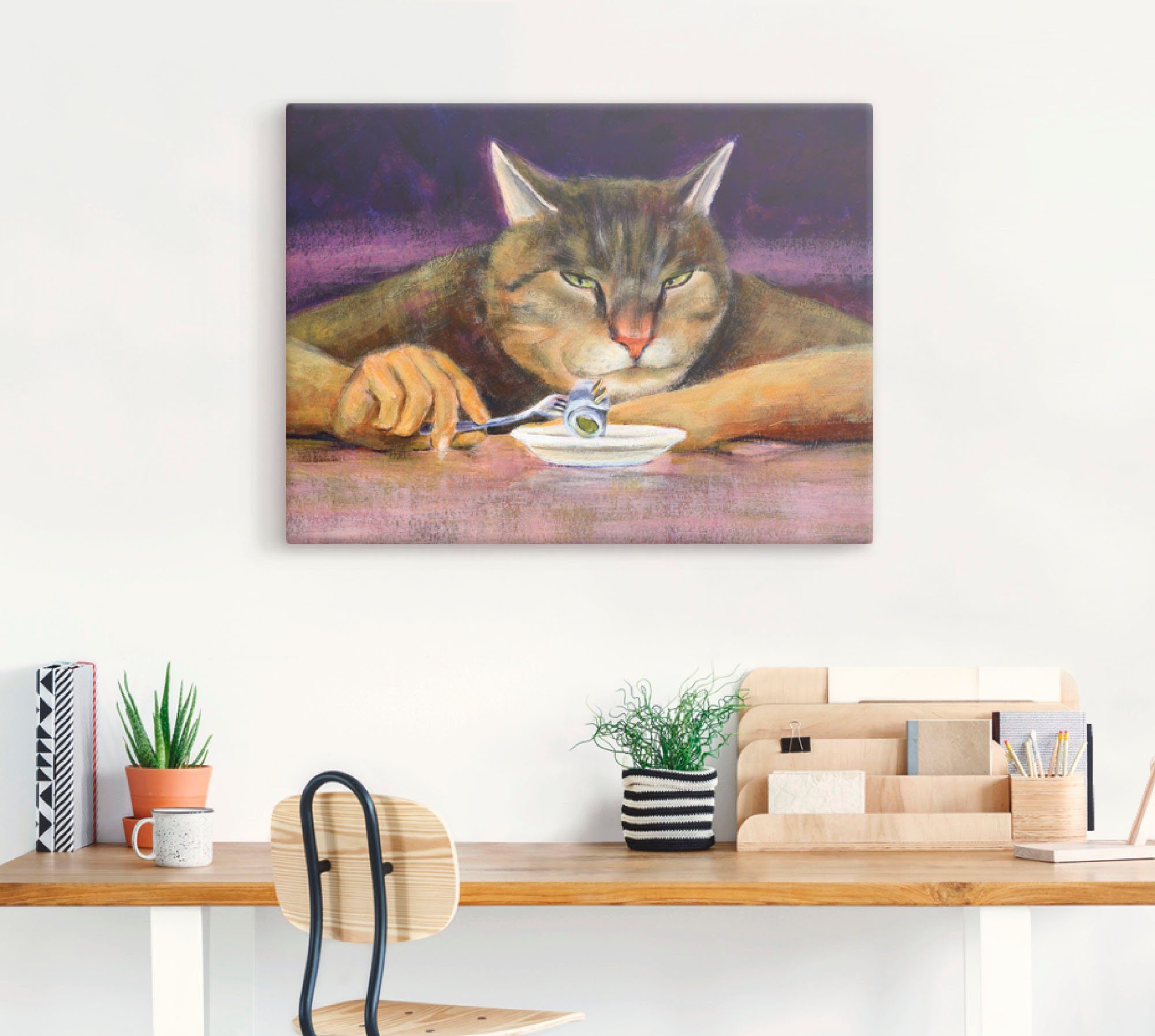 Artland Artprint Kattengejammer als artprint op linnen, poster in verschillende formaten maten