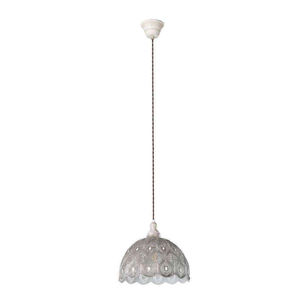 EGLO Hanglamp TALBOT 2 Hanglamp vintage, staal in wit-antiek, eettafel lamp, E27 fitting (1 stuk) hanglampen wit