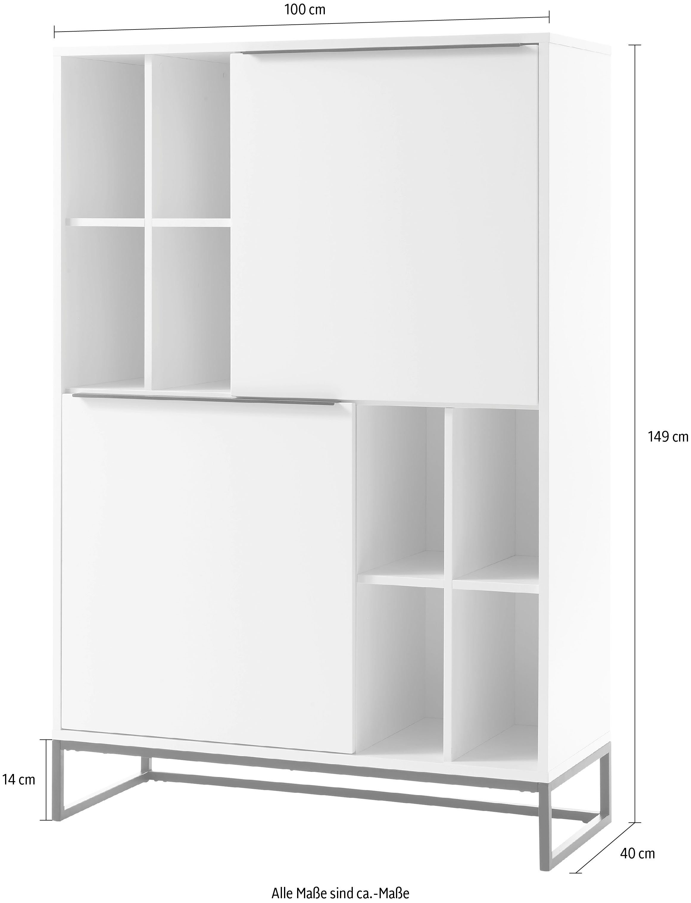 MCA furniture Highboard Lille Breedte ca. 100 cm