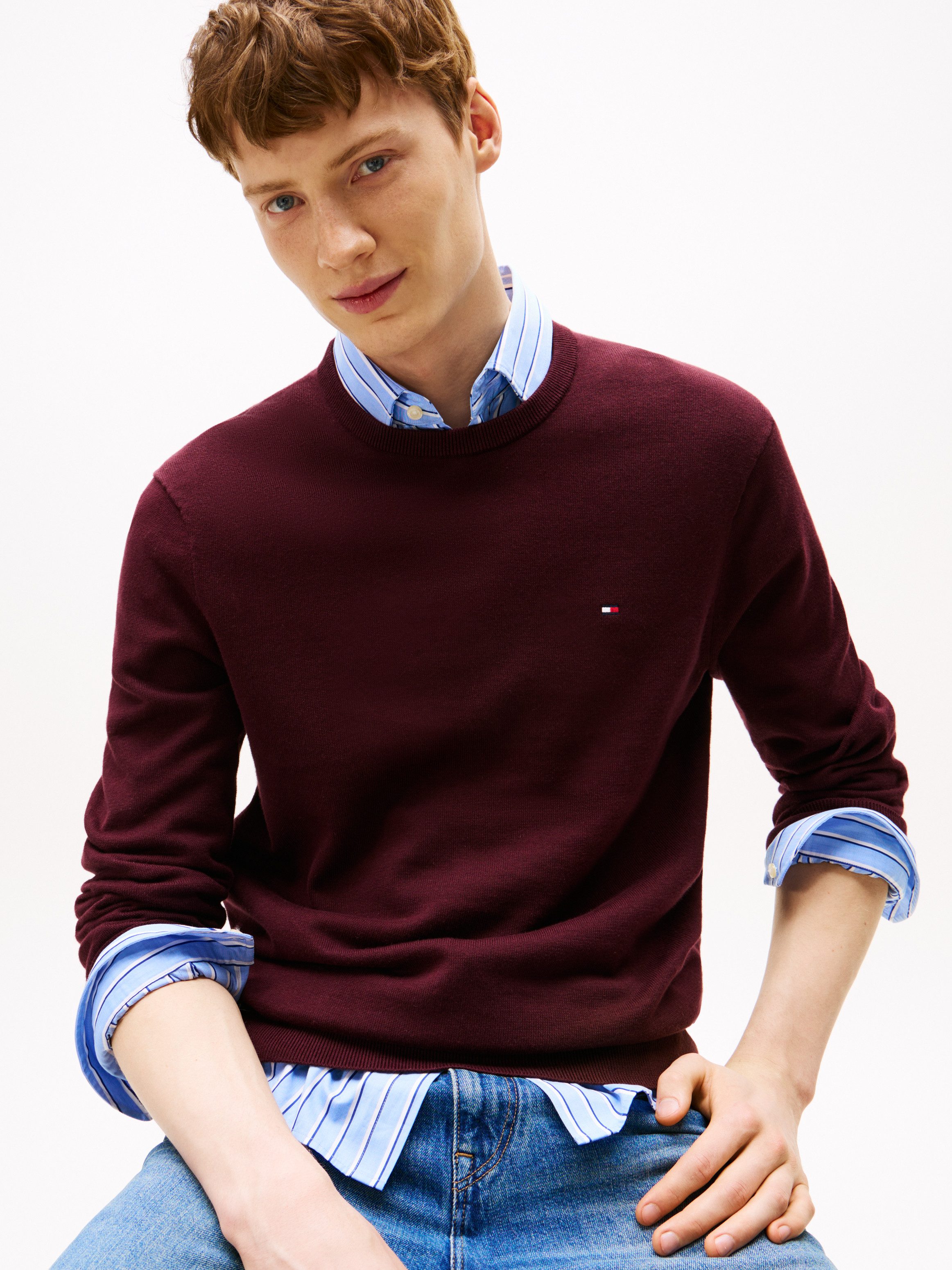Tommy Hilfiger Trui met ronde hals ESSENTIAL COTTON CREW NECK