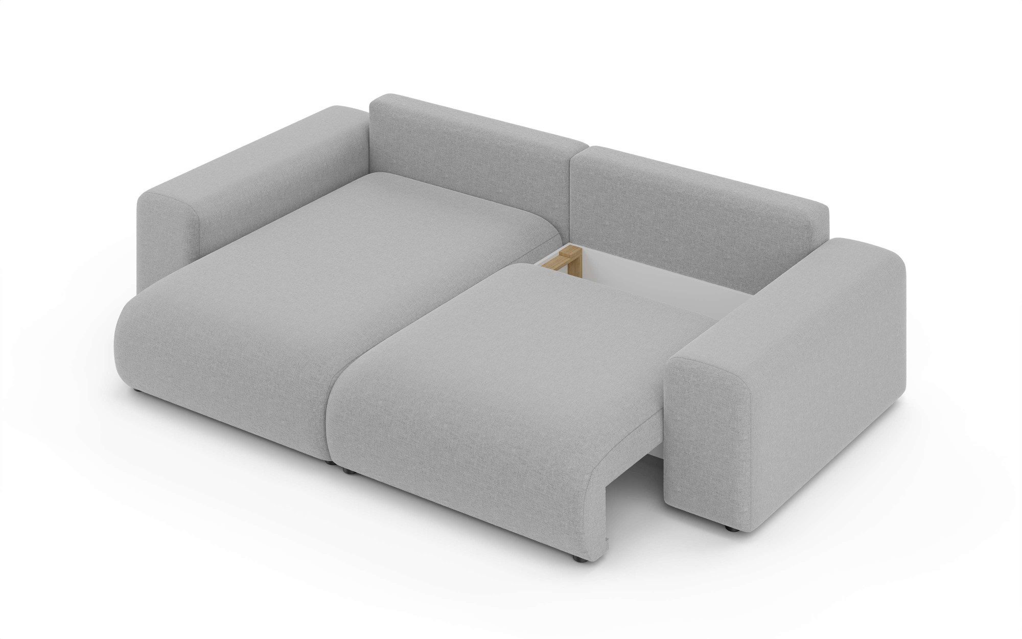 Home affaire Hoekbank LAKESIDE met bedfunctie en bedlade, B/D/H 257/166/84 cm L-vorm, recamiere aan beide zijden monteerbaar, golfondersteuning