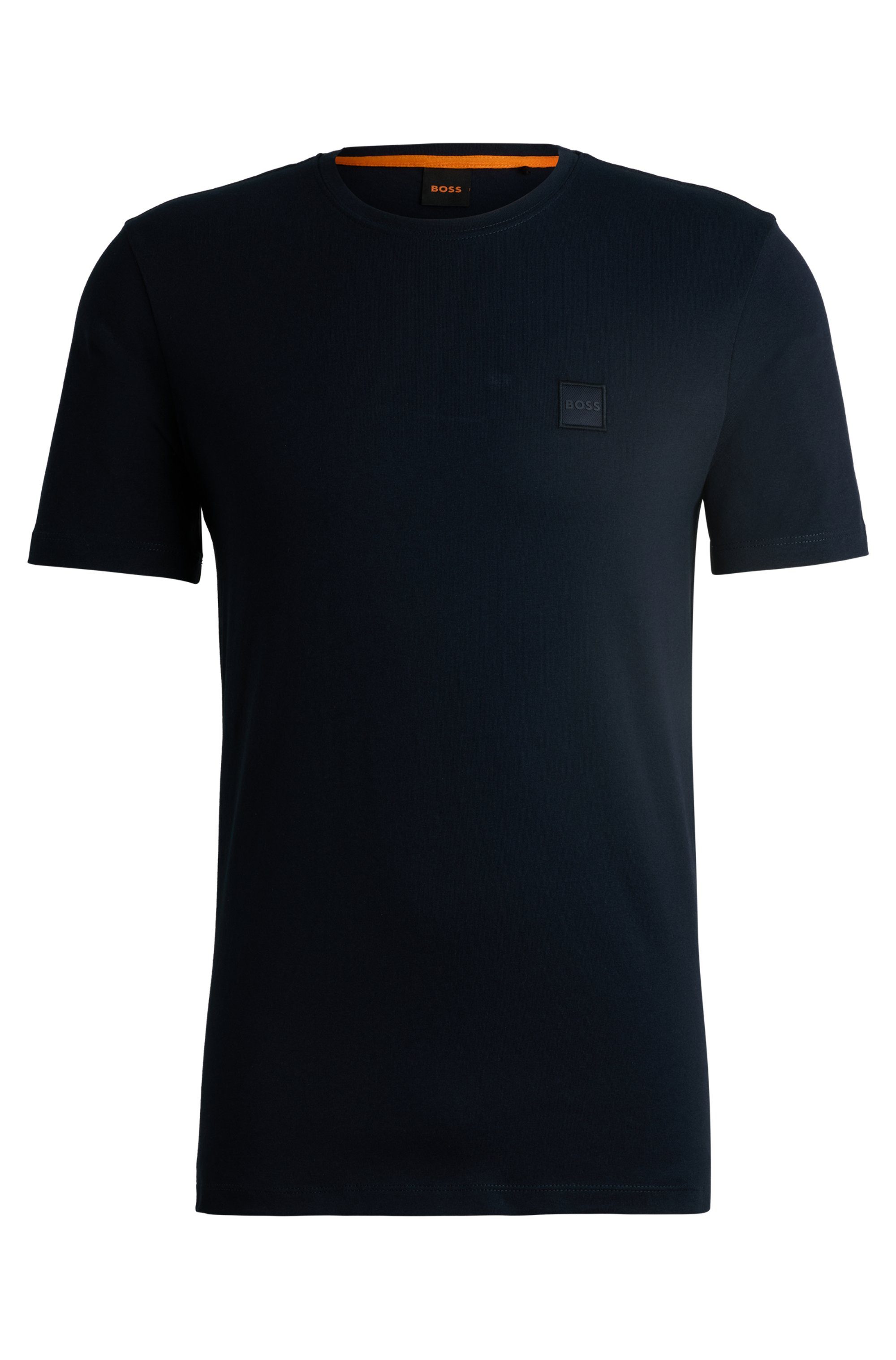 Boss Orange T-shirt Tales met boss-borduursel op de borst