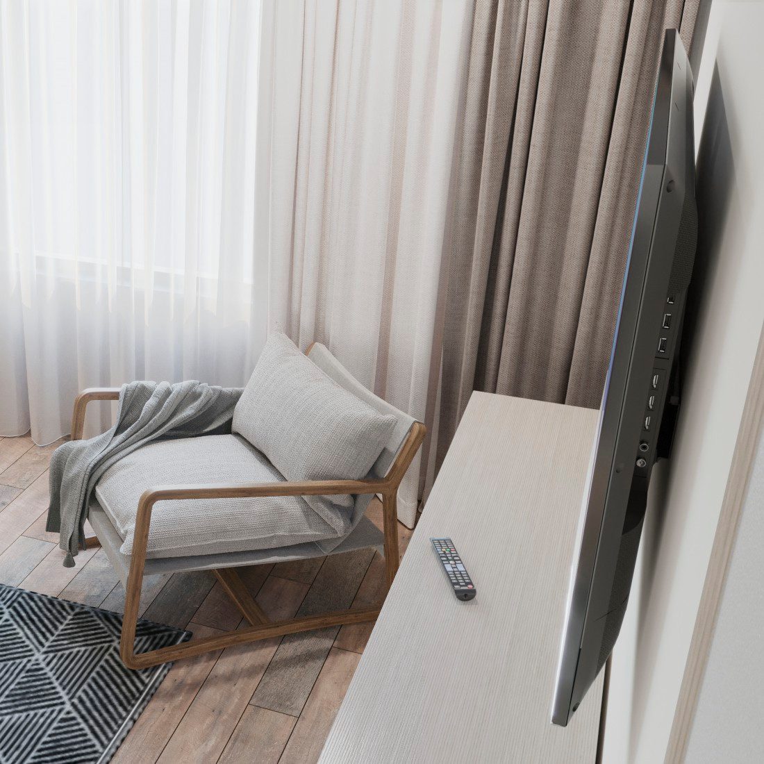 Hama Tv-wandhouder Wandbeugel (vast, 32" - 75", VESA 400x400)