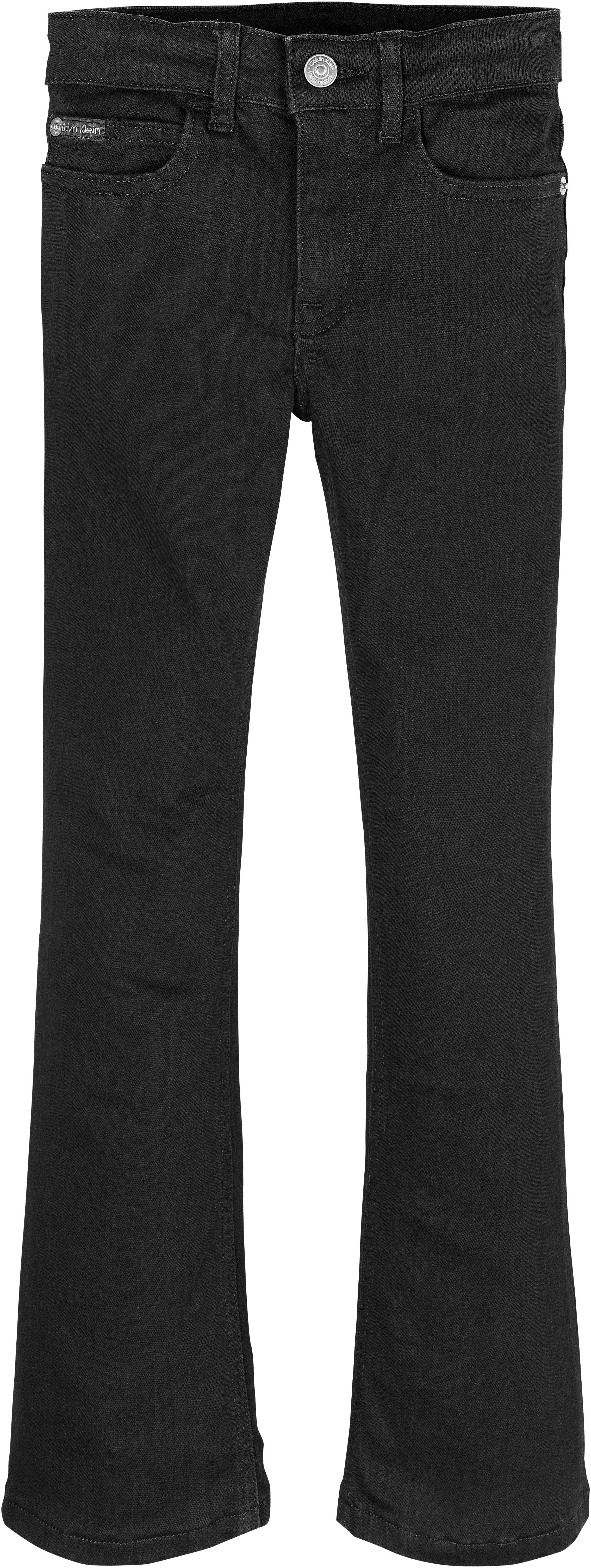 Calvin Klein Wijd uitlopende jeans Mr Flare Ess Black Str Denim voor kinderen tot 16 jaar en met logo-patch