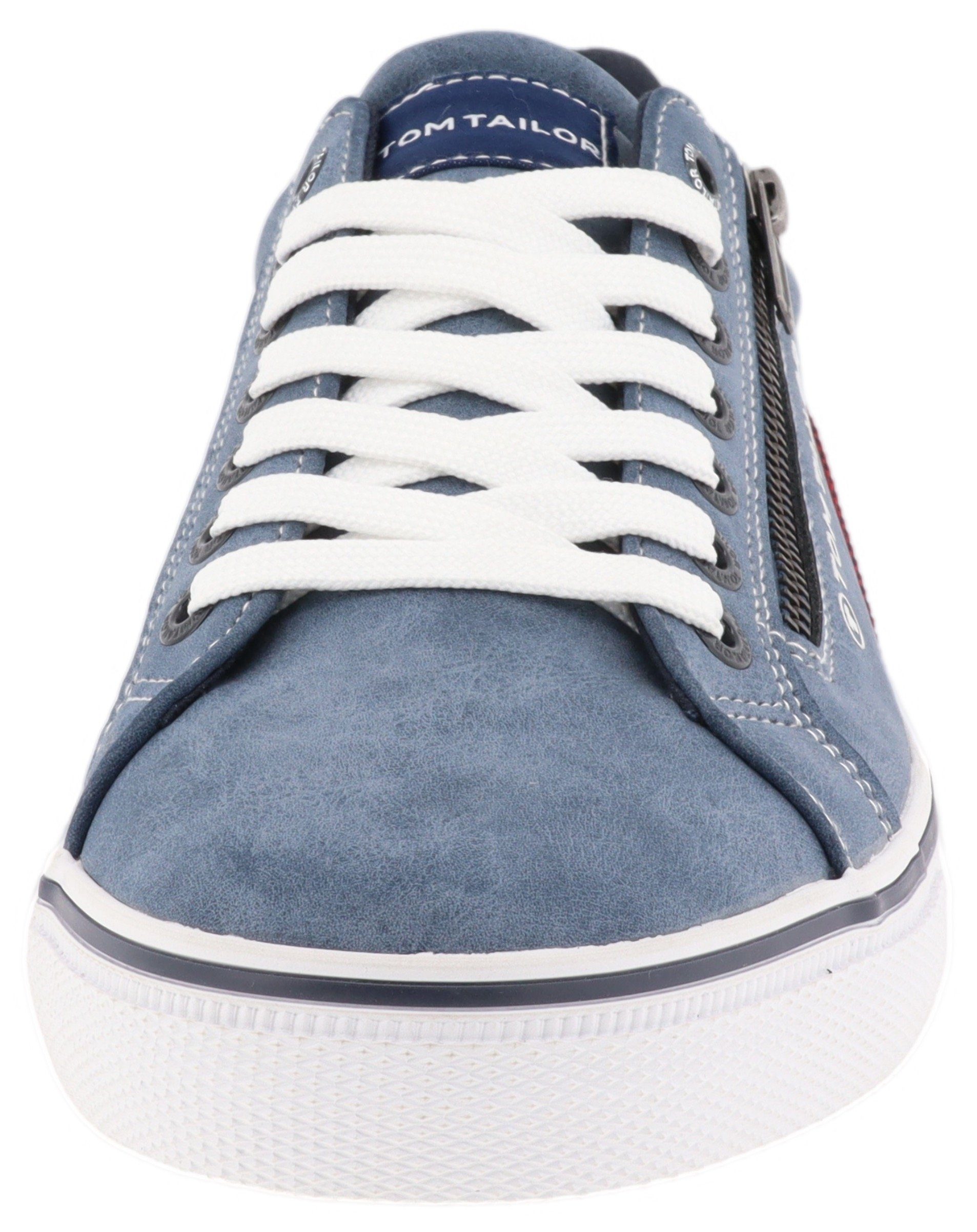 Tom Tailor Sneakers met contrastafwerking, vrijetijdsschoen, lage schoen, veterschoen
