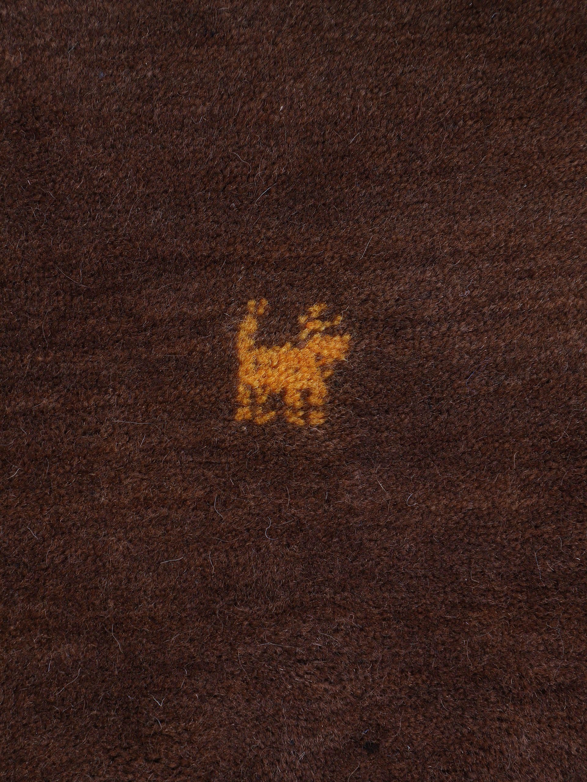 carpetfine Wollen kleed Gabbeh uni zuivere wol met de hand geweven, gabbeh diermotief warm omgevingsklimaat vele maten