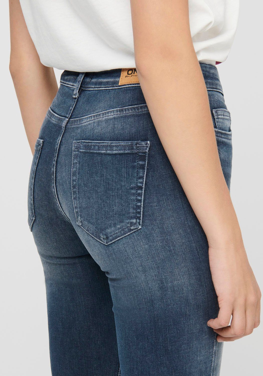 Only Ankle jeans ONLBLUSH met franjezoom