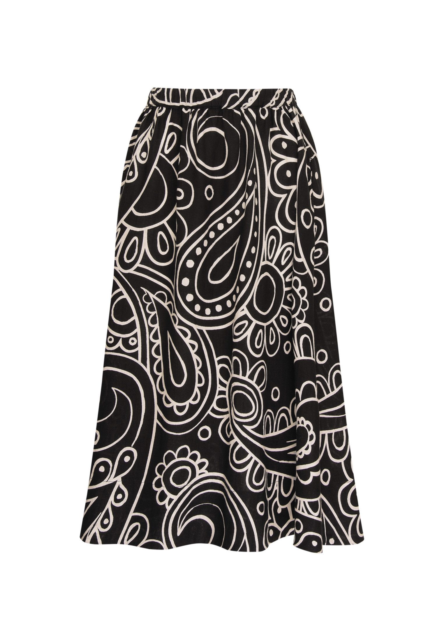 seidensticker Midirok Zwarte roos