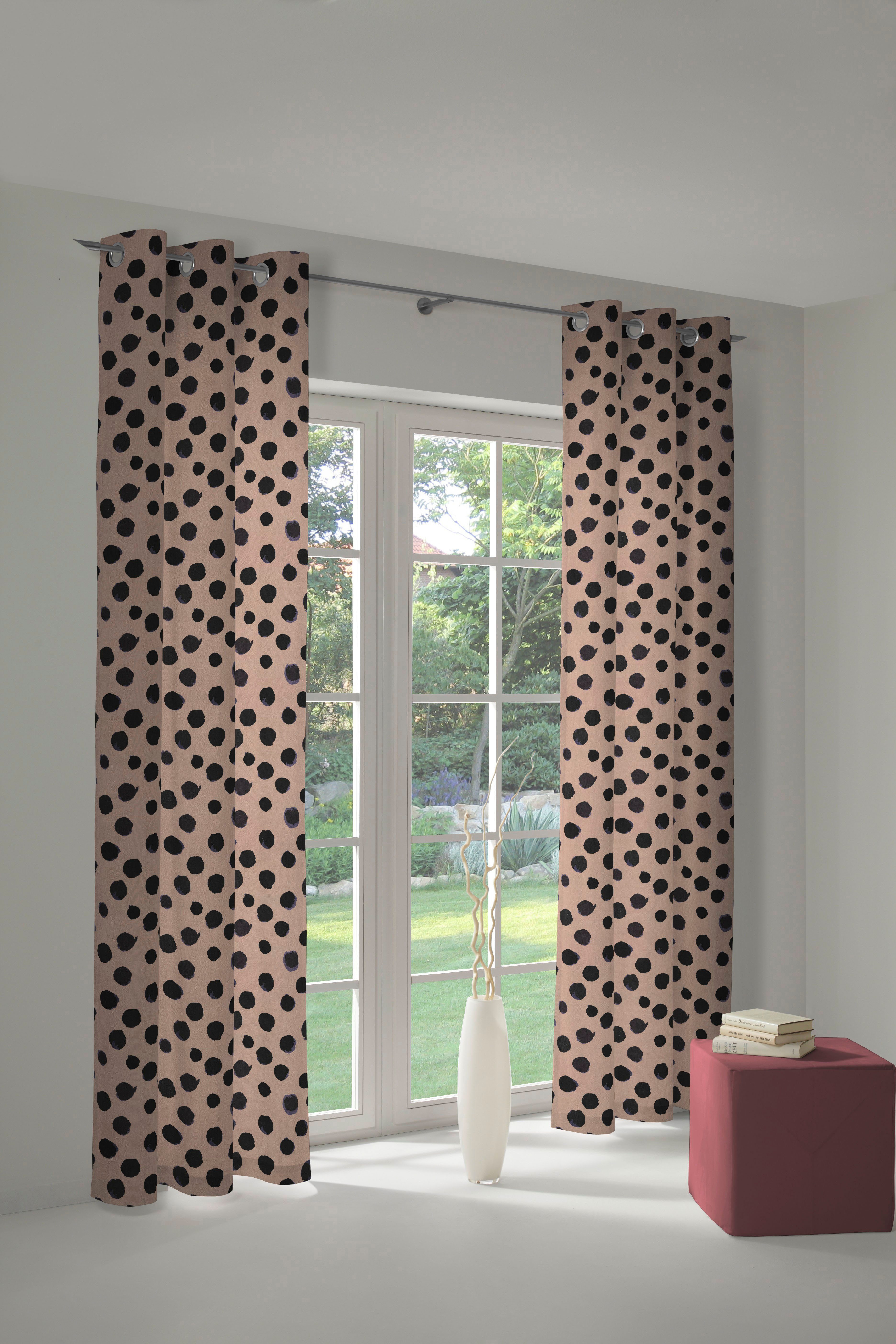 Adam Gordijn Stippen duurzame materialen (1 stuk) kant & klaar gordijnen maat 145 cm x 225 cm paars