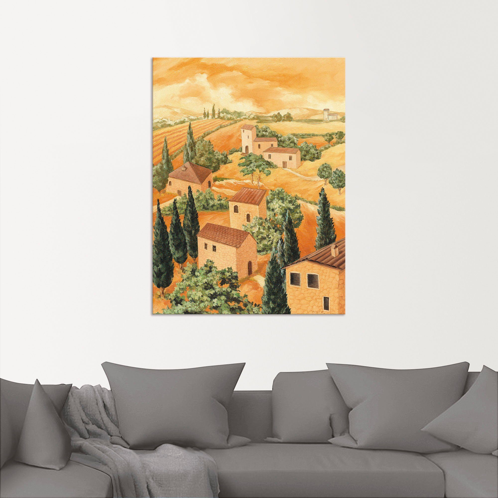 Artland Artprint Landschap Italië als artprint van aluminium, artprint voor buiten, artprint op linnen, poster in verschillende maten. maten