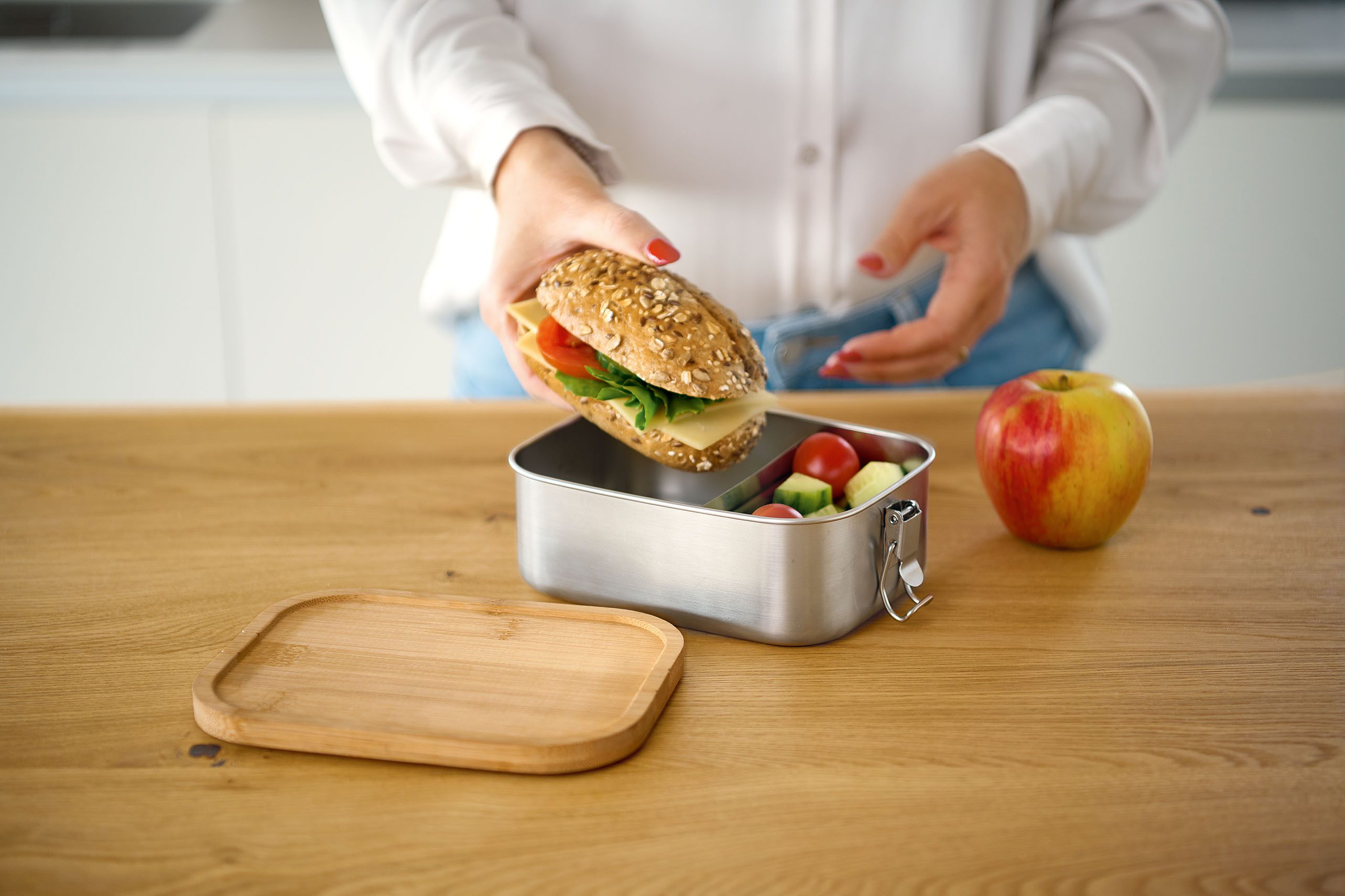 Zeller Present Lunchbox hoogwaardige roestvrijstalen brooddoos (1-delig)