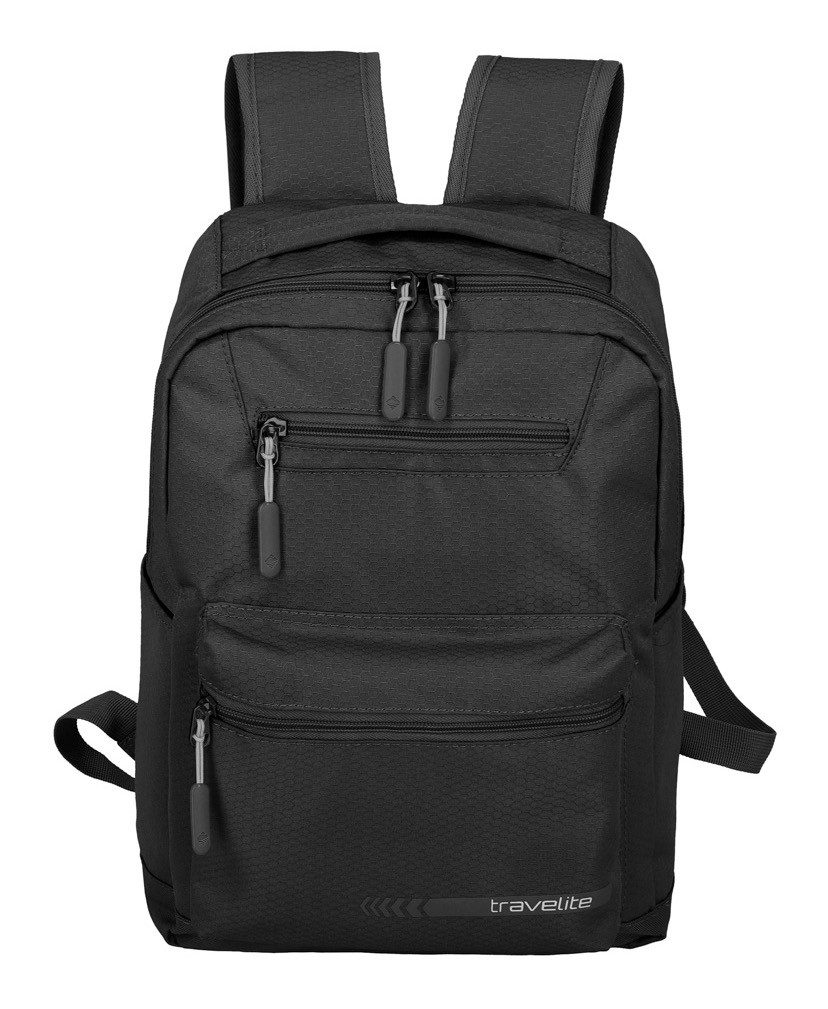 travelite Vrijetijdsrugzak KICK OFF rugzak M Werkrugzak schoolrugzak vrijetijds rugzak met 13-inch laptopvak unisex rugzakken zwart