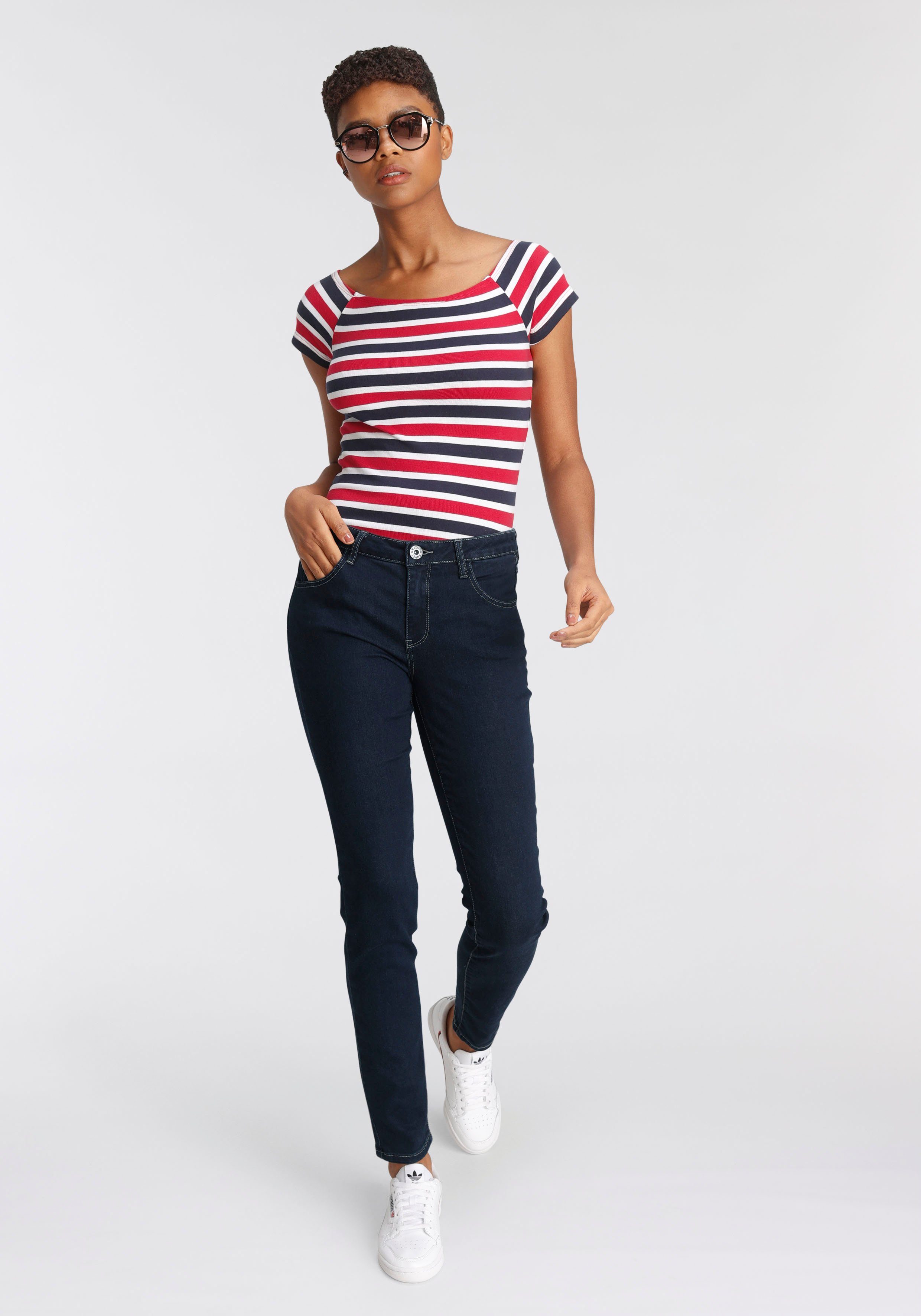 Arizona Skinny fit jeans Ultra Stretch extra-strakke been verloop, normale taille, met steekzakken