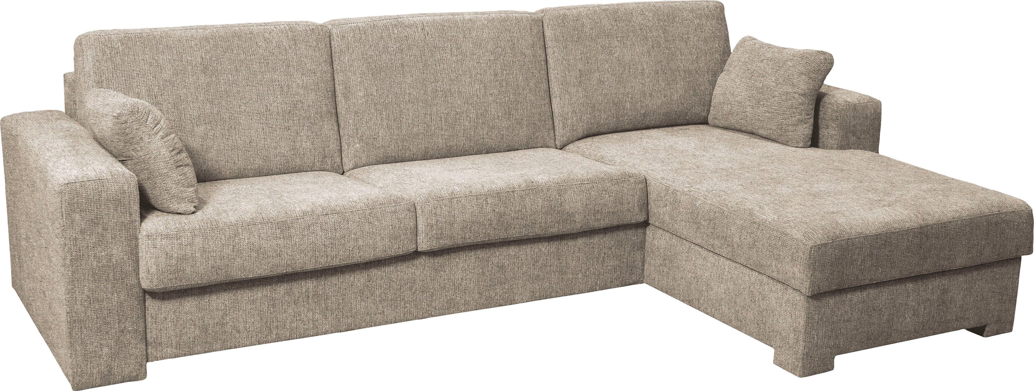 Home affaire Hoekbank Roma "M" matras hoogte 14 cm, slaapfunctie, met ondervering,