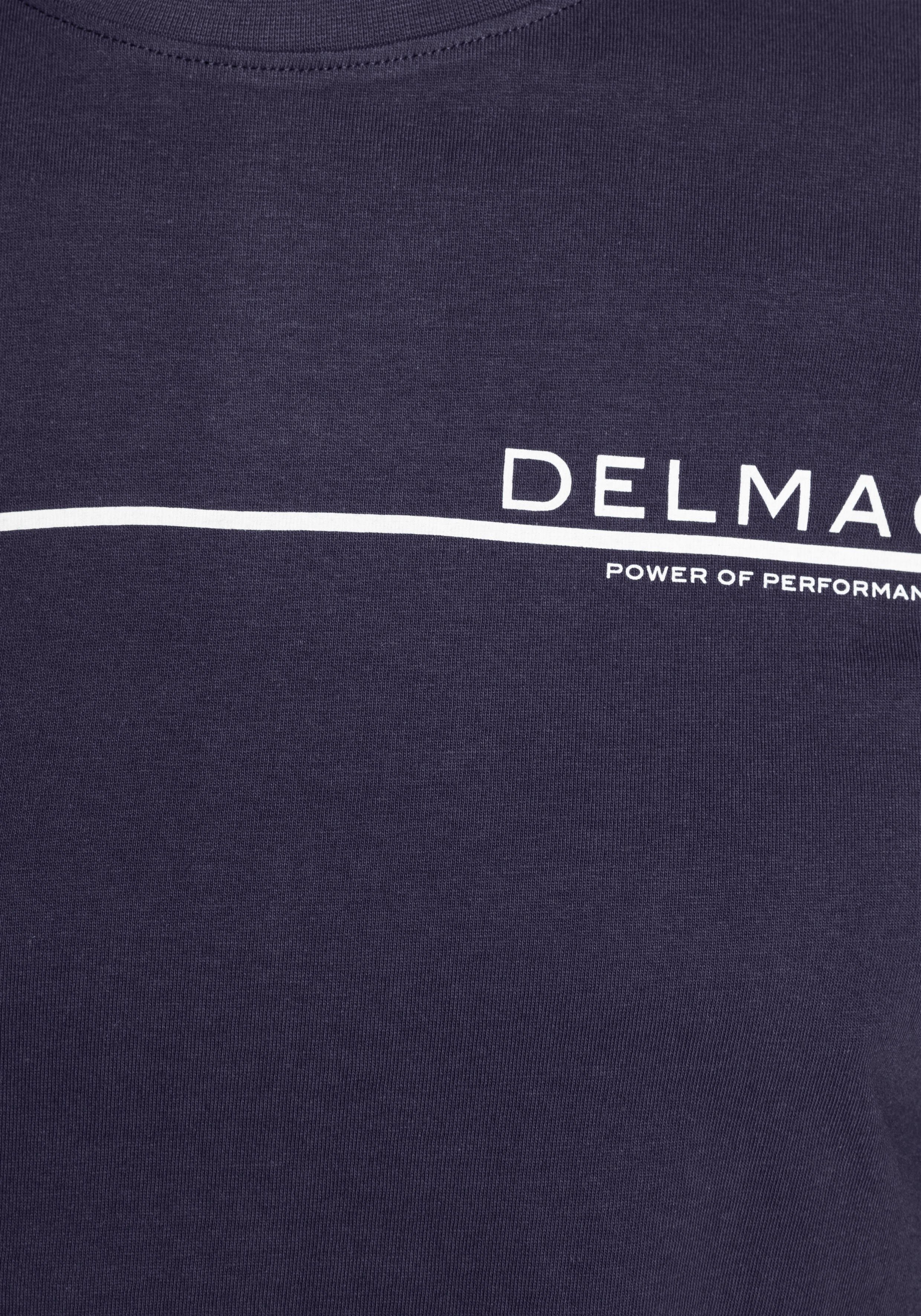 DELMAO T-shirt Korte mouw, met coole print, ronde halslijn, van 100% katoen