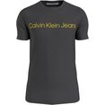 calvin klein t-shirt core institutional logo slim tee grijs