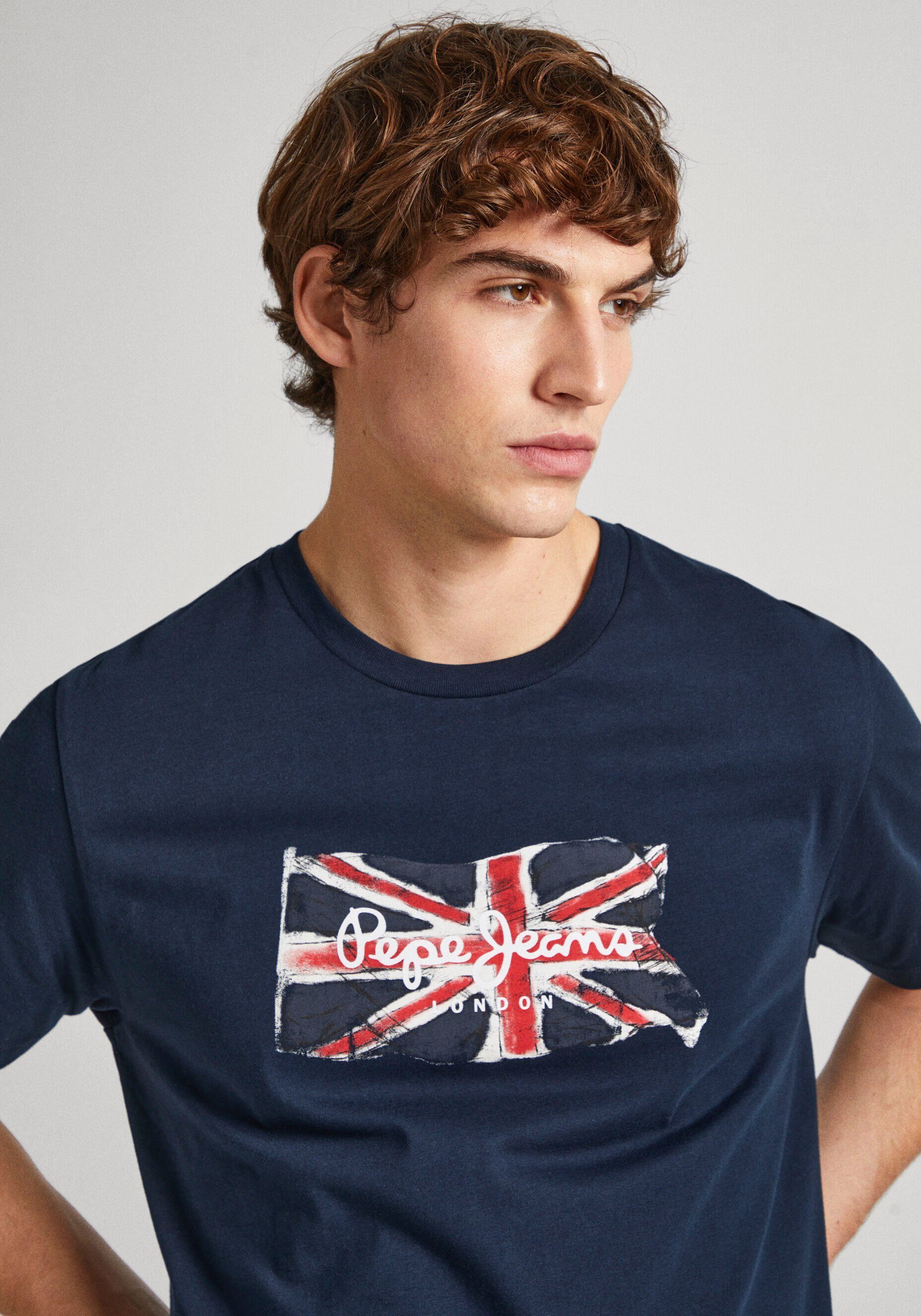 Pepe Jeans T-shirt CLAG met grote logoprint