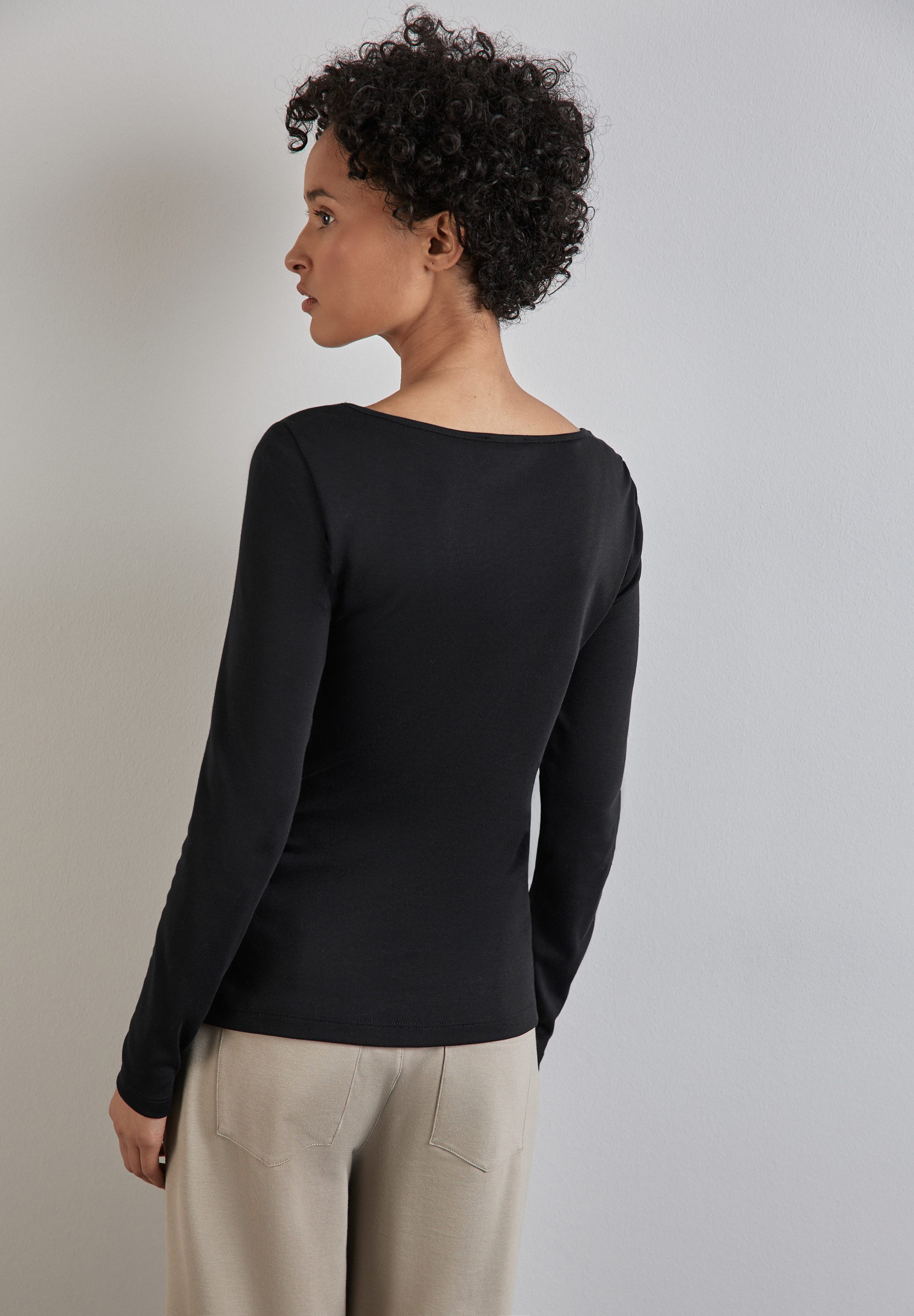 STREET ONE Shirt met lange mouwen Style Lanea met boothals