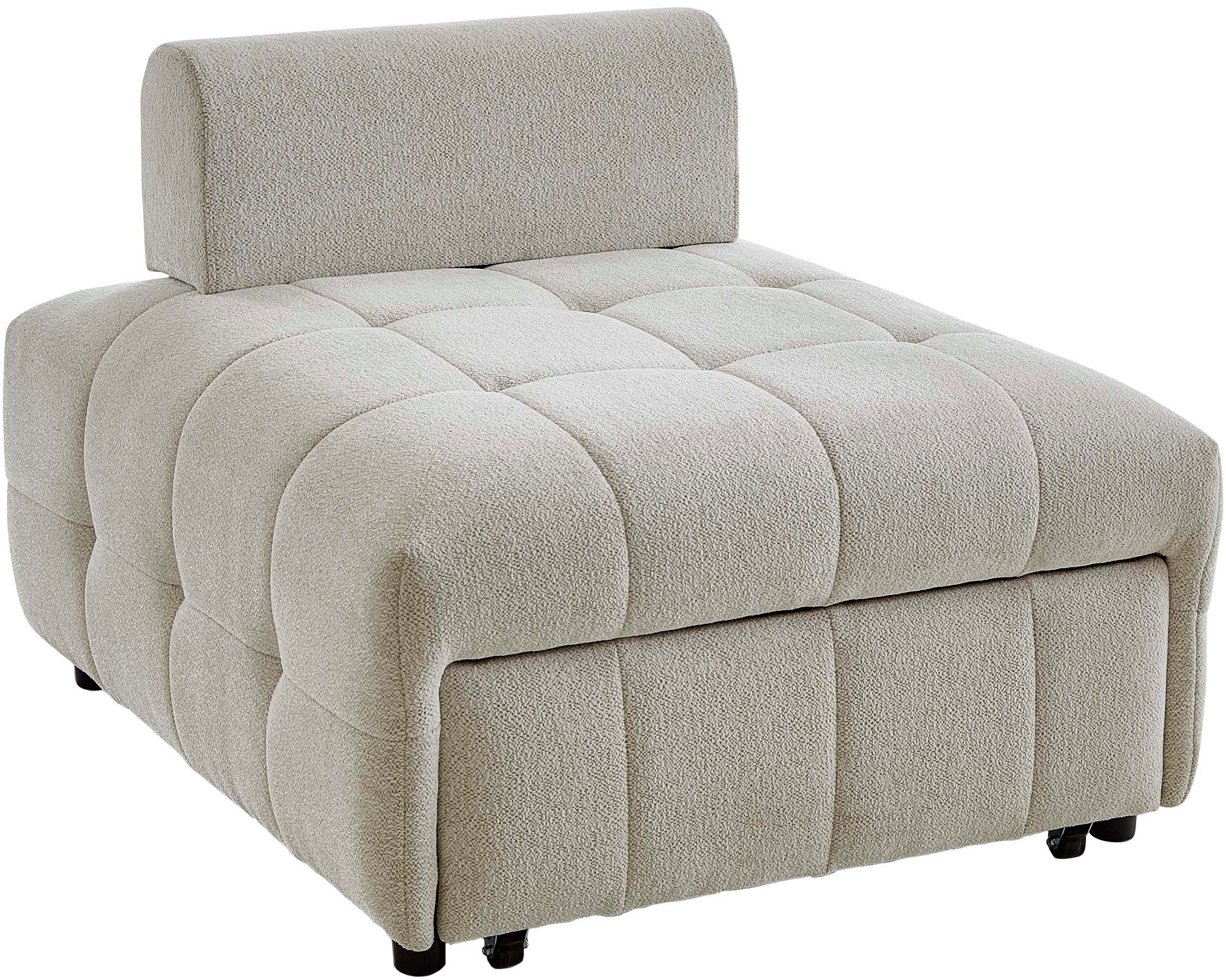 ATLANTIC home collection Fauteuil Fabio Slaapstoel met zitdiepteverstelling
