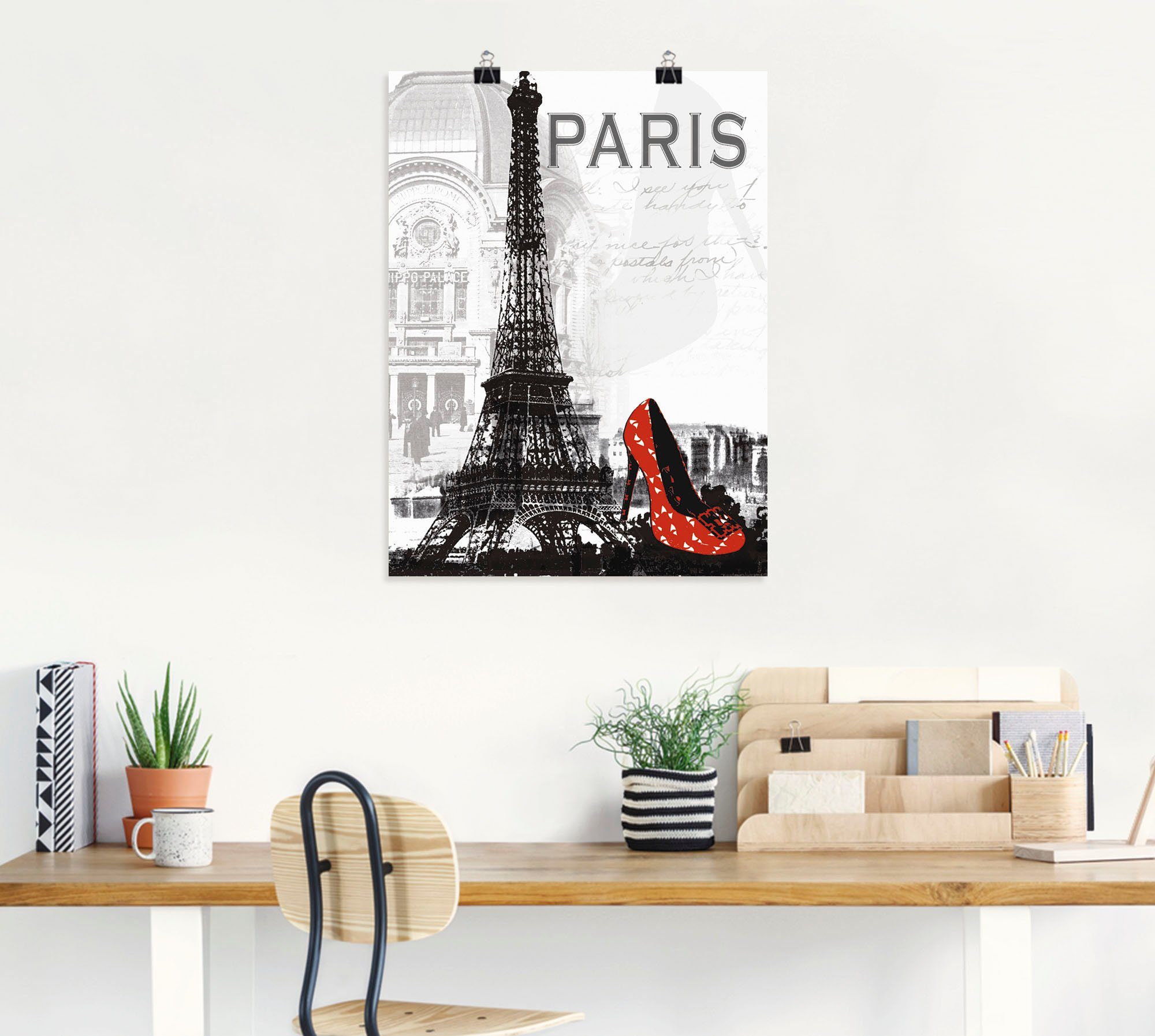 Artland Artprint Parijs - chic als artprint van aluminium, artprint voor buiten, artprint op linnen, poster, muursticker
