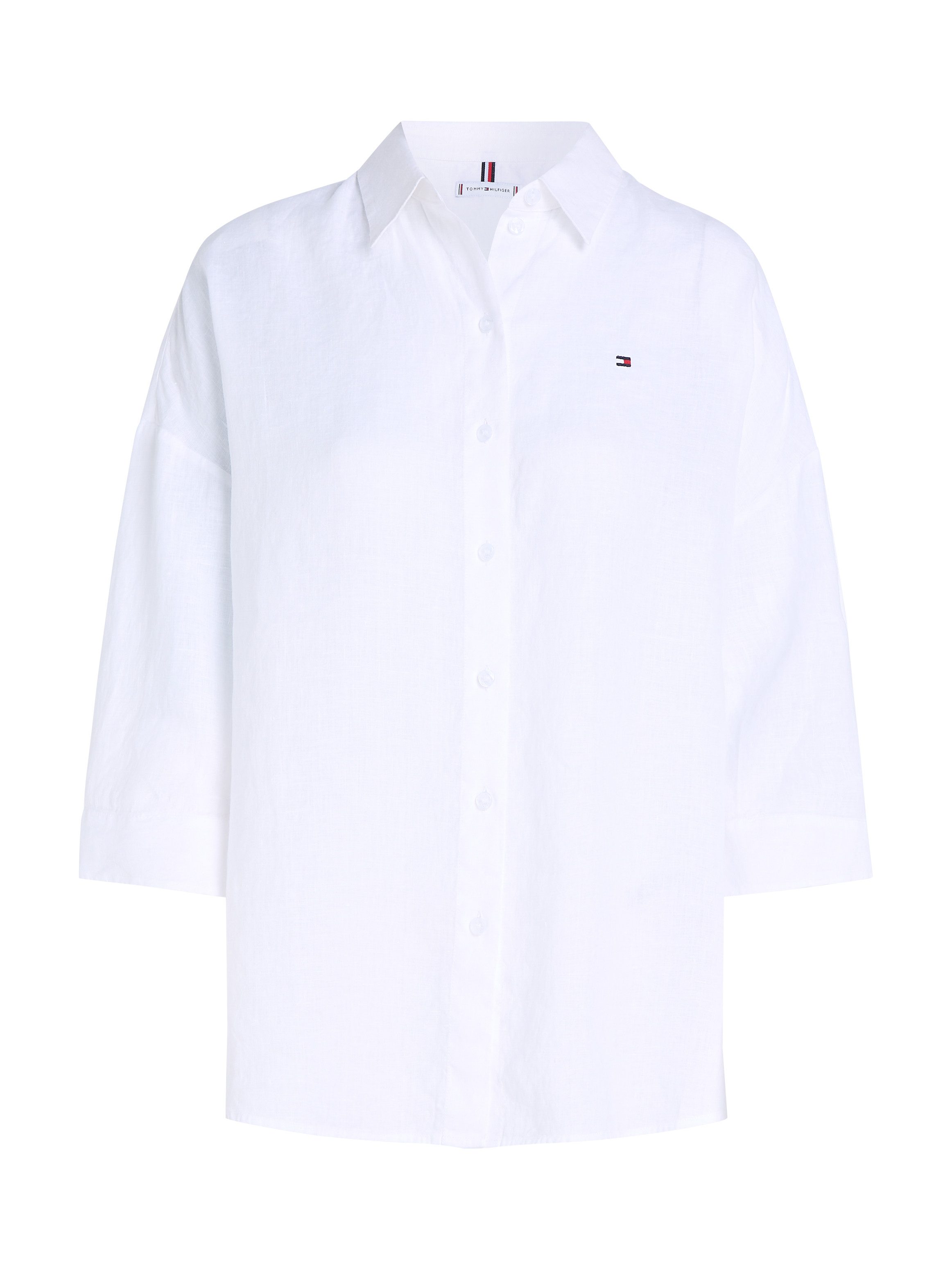 Tommy Hilfiger Shirt met 3/4 mouwen ESS LINEN LOOSE 3-4 SLEEVE SHIRT